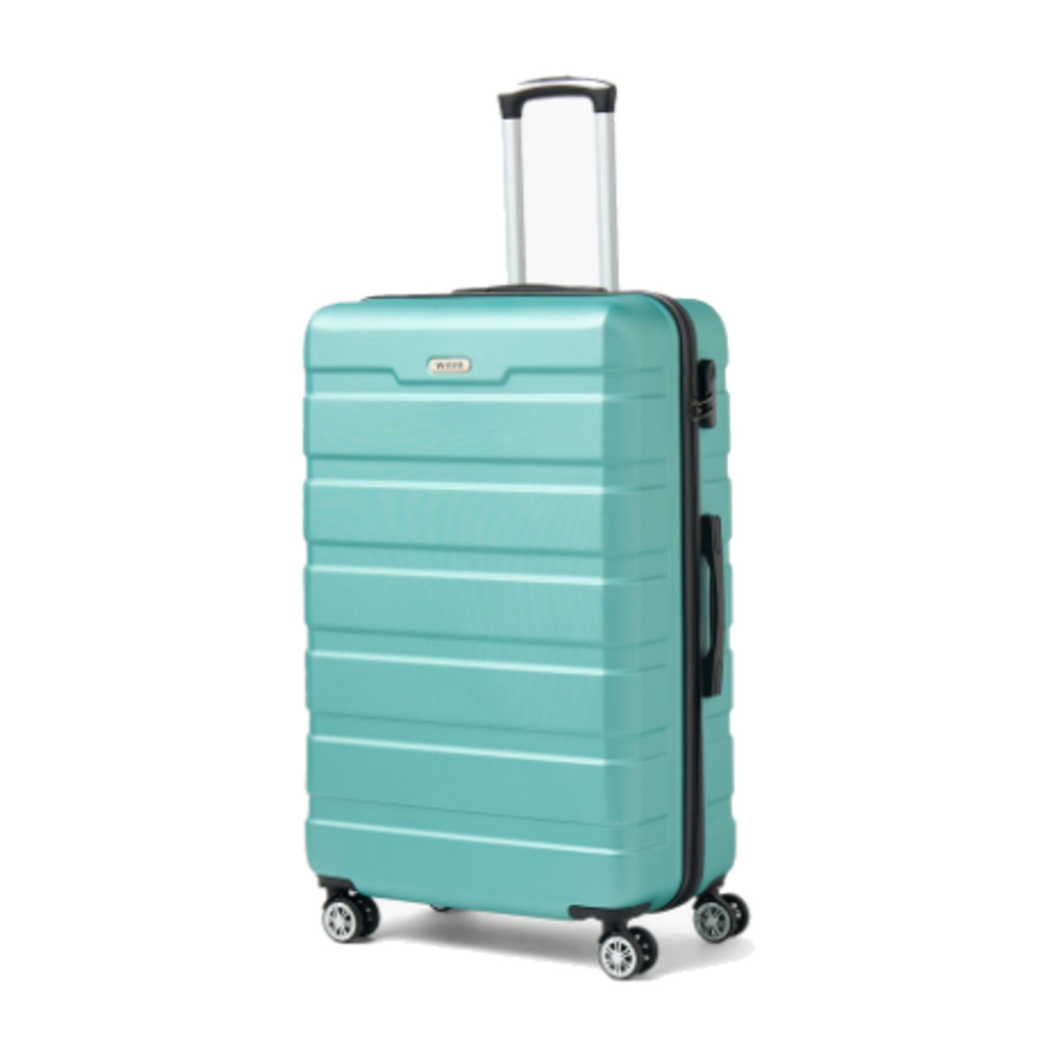 WAVE Textured Hardcase Luggage Trolley with Retractable Handle - 28 inches Check-In Bag - Green
