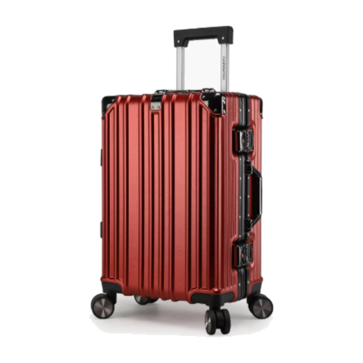 CabinPro 55 CM Cabin Hard Case Luggage Trolley Bag with Double 4 Spinner Wheels | CP001 - Red
