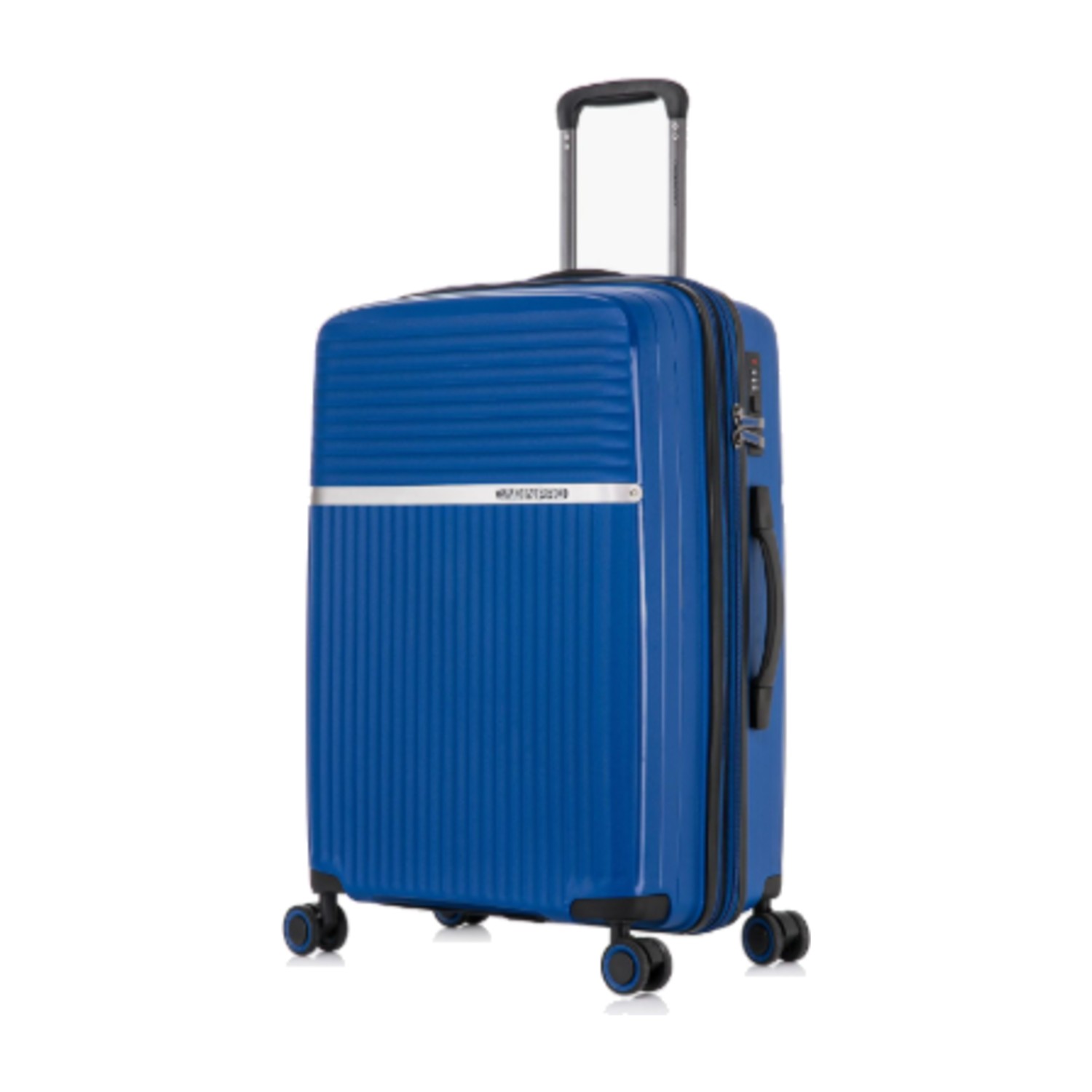 CabinPro 64 CM Medium Check-In Hard Case Luggage Trolley Bag with Double 4 Wheels | CP002 - Blue