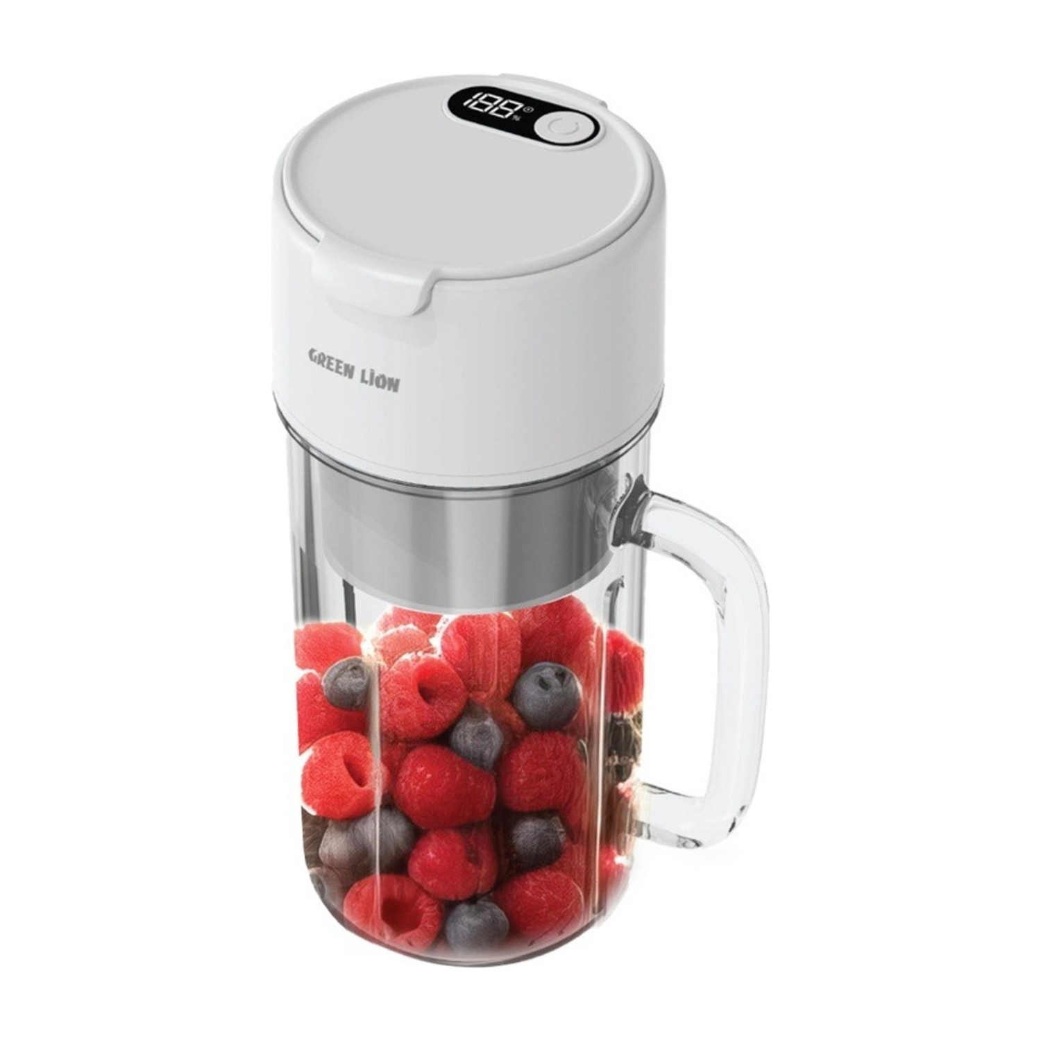 Green Lion Portable Blender Mug 2 – White | 400mL Rechargeable Personal Blender with USB-C Charging