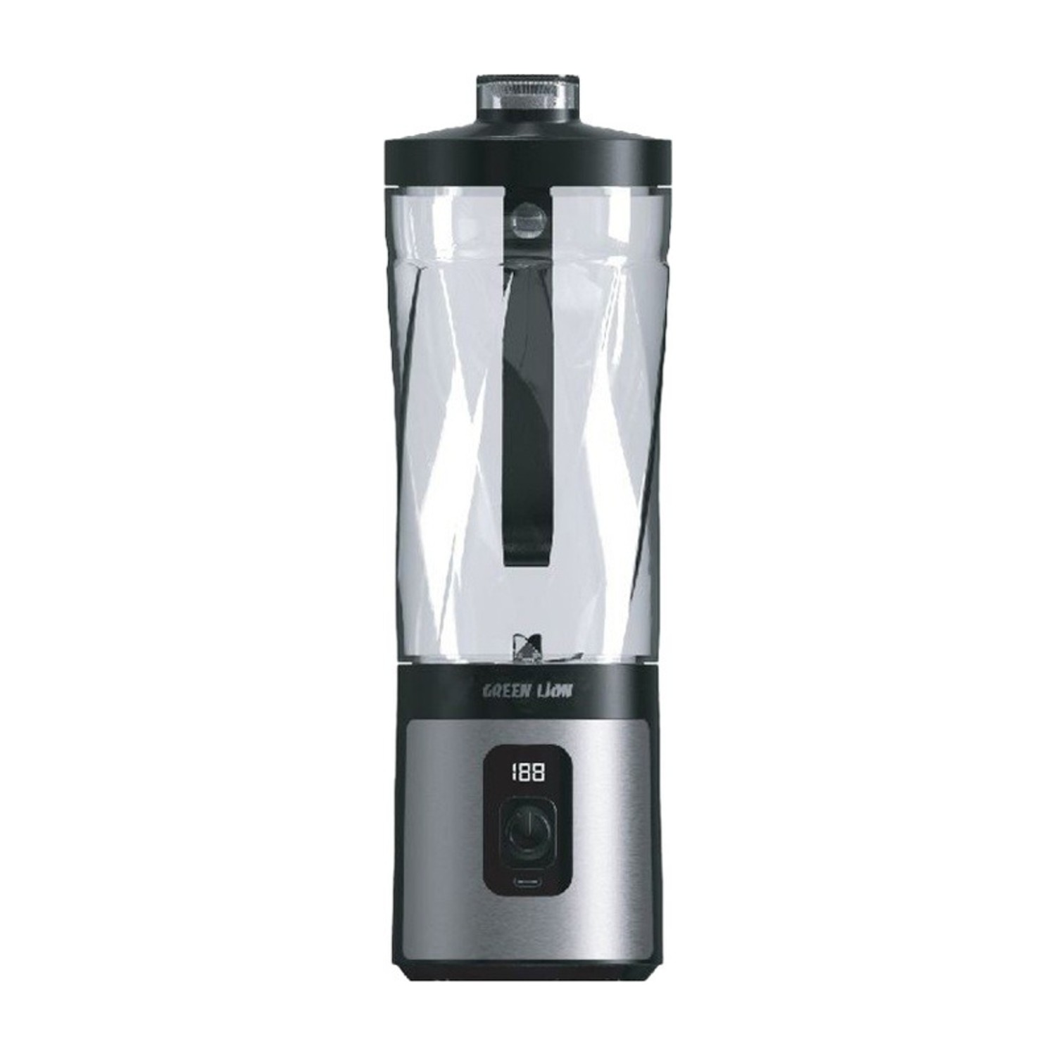 Green Lion ProJet Blender – Black | 600mL Rechargeable Portable Blender with 6 Stainless Steel Blades