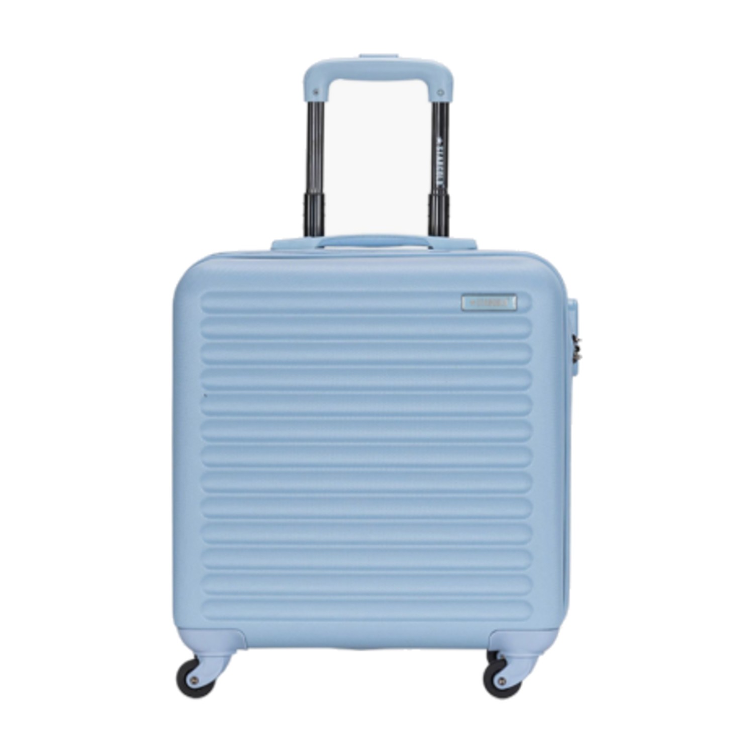 Stargold 40.5 CM Small Cabin ABS Hard Sided 4-Wheeler Spinner Trolley Bag with Combination Lock - Blue