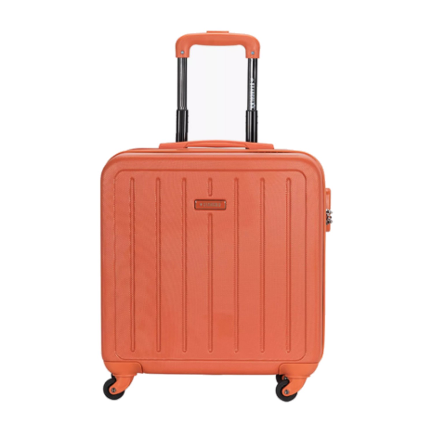 Stargold 40.5 CM Small Cabin ABS Hard Sided 4-Wheeler Spinner Trolley Bag with Combination Lock - Orange
