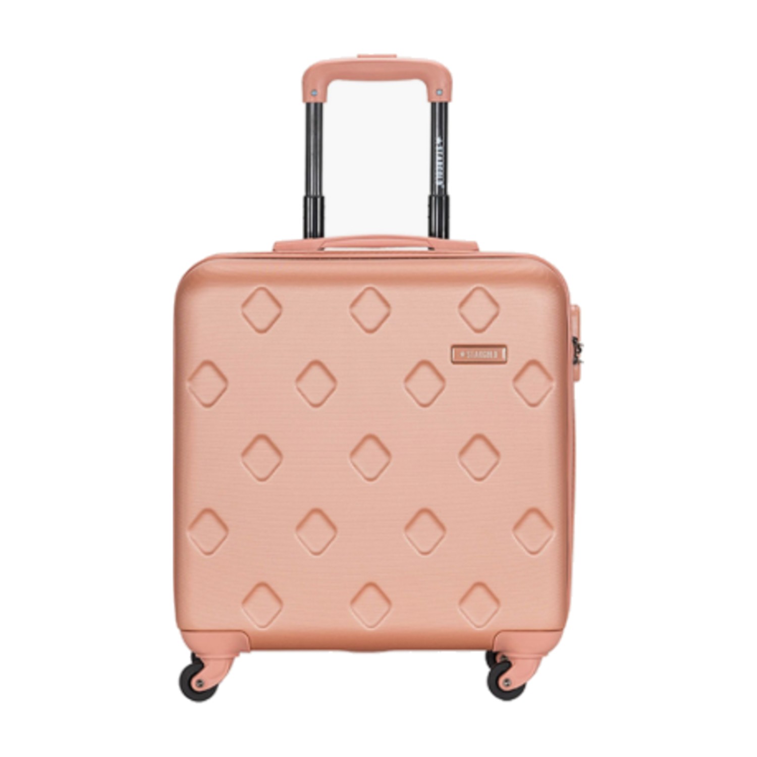 Stargold 40.5 CM Small Cabin ABS Hard Sided 4-Wheeler Spinner Trolley Bag with Combination Lock - Rose Gold