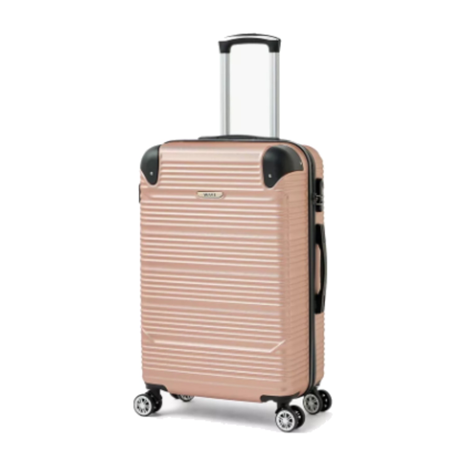 WAVE Textured Hardcase Luggage Trolley with Retractable Handle - 20 inches Cabin Bag - Gold