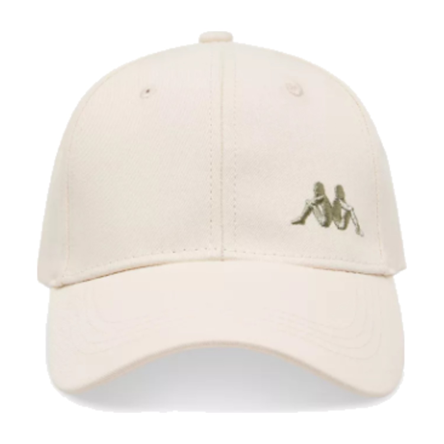 Kappa Baseball Style Cap with Buckled Strap Closure (Free Size) - Cream