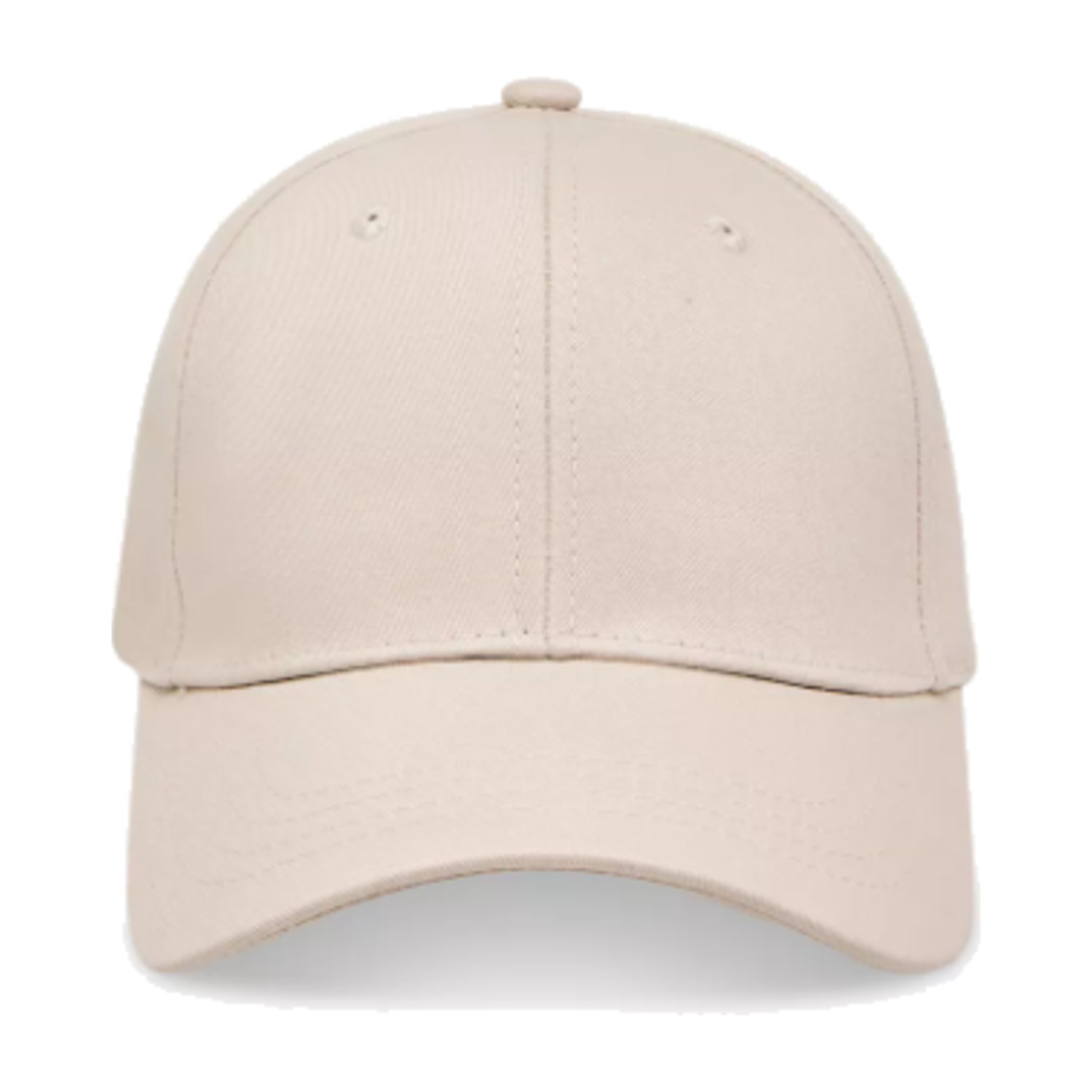 Baseball Style Cap with Buckled Strap Closure (Free Size) - Cream