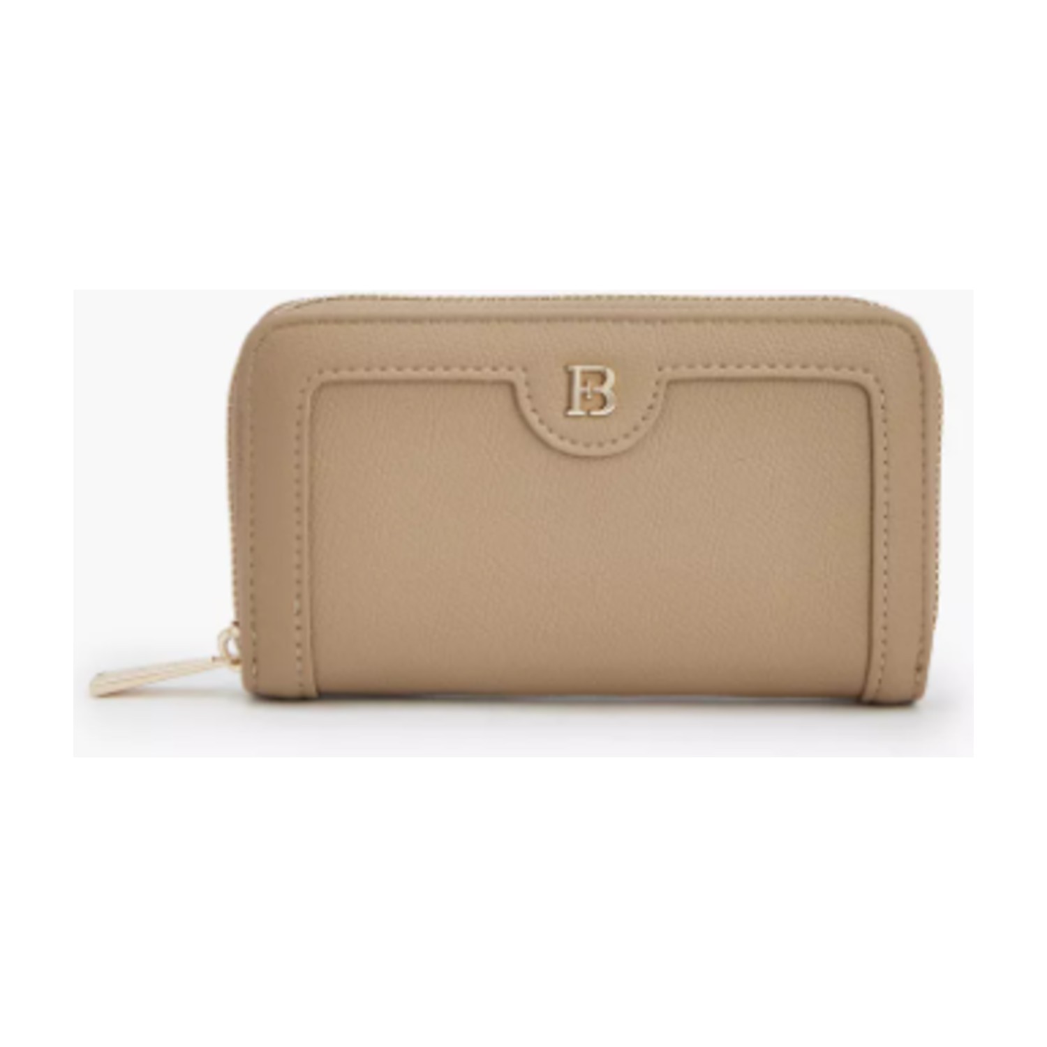Flora Bella Textured Wallet with Zip Closure - Beige