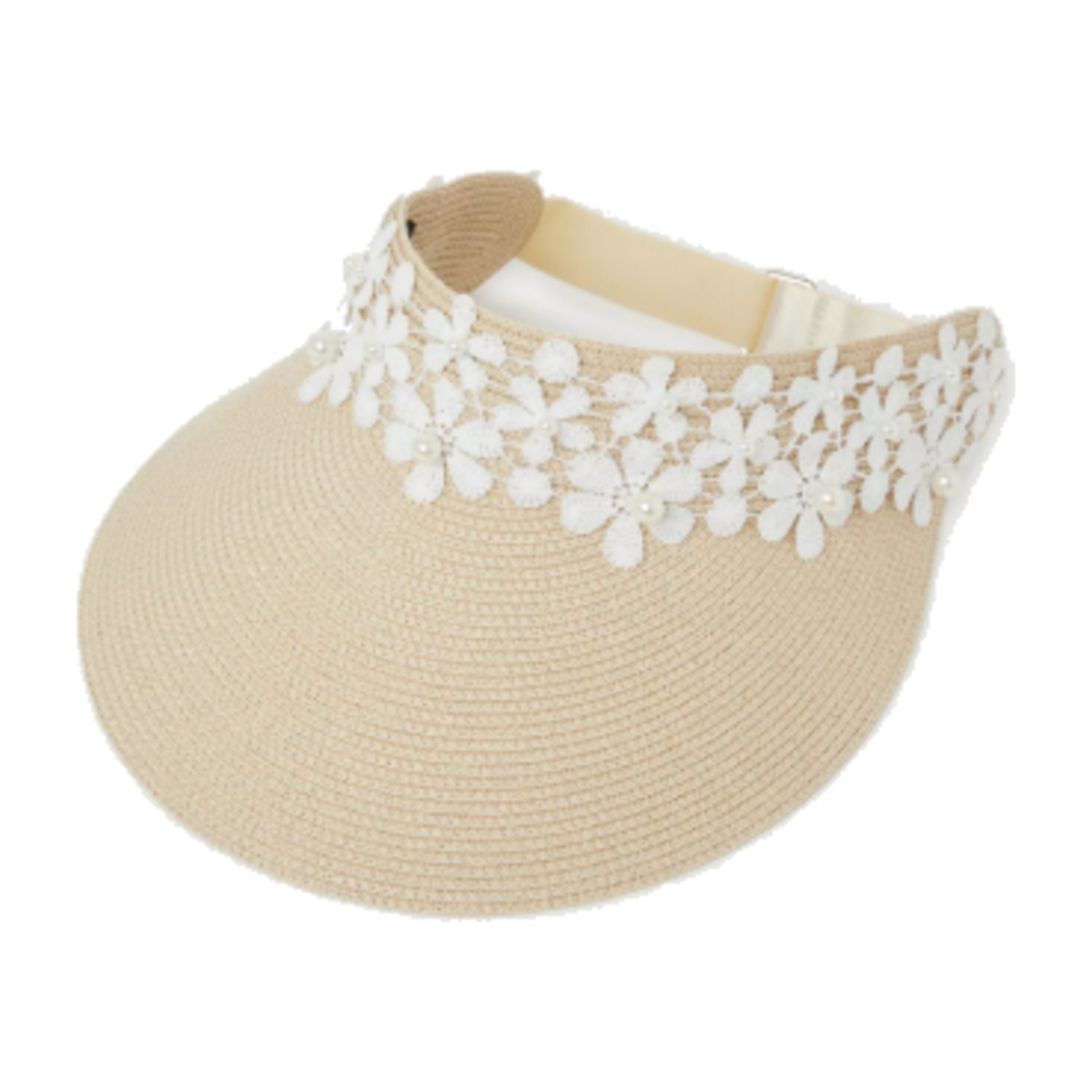 Styli Flower Trim Visor Hat (Free Size)