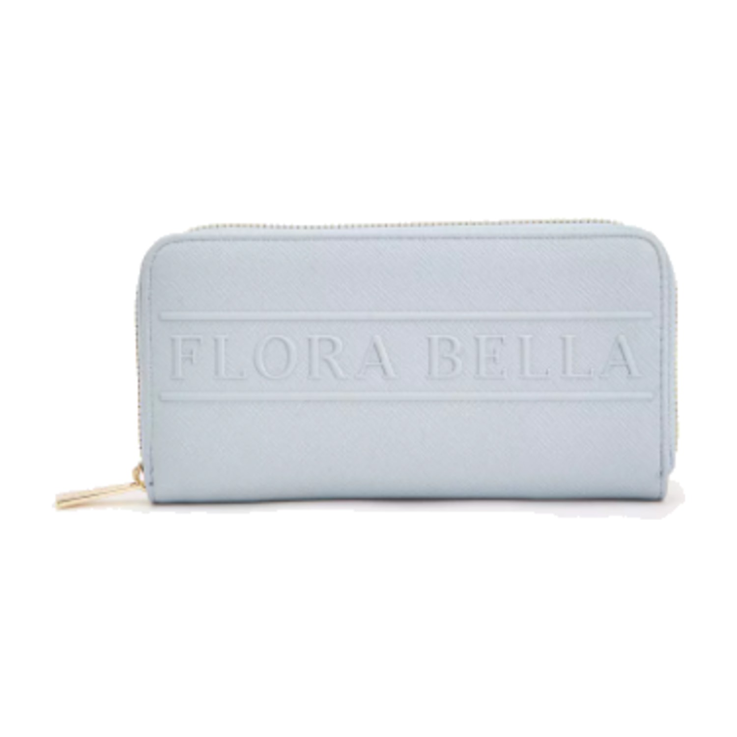 Flora Bella Logo Textured Zip Around Wallet - Blue