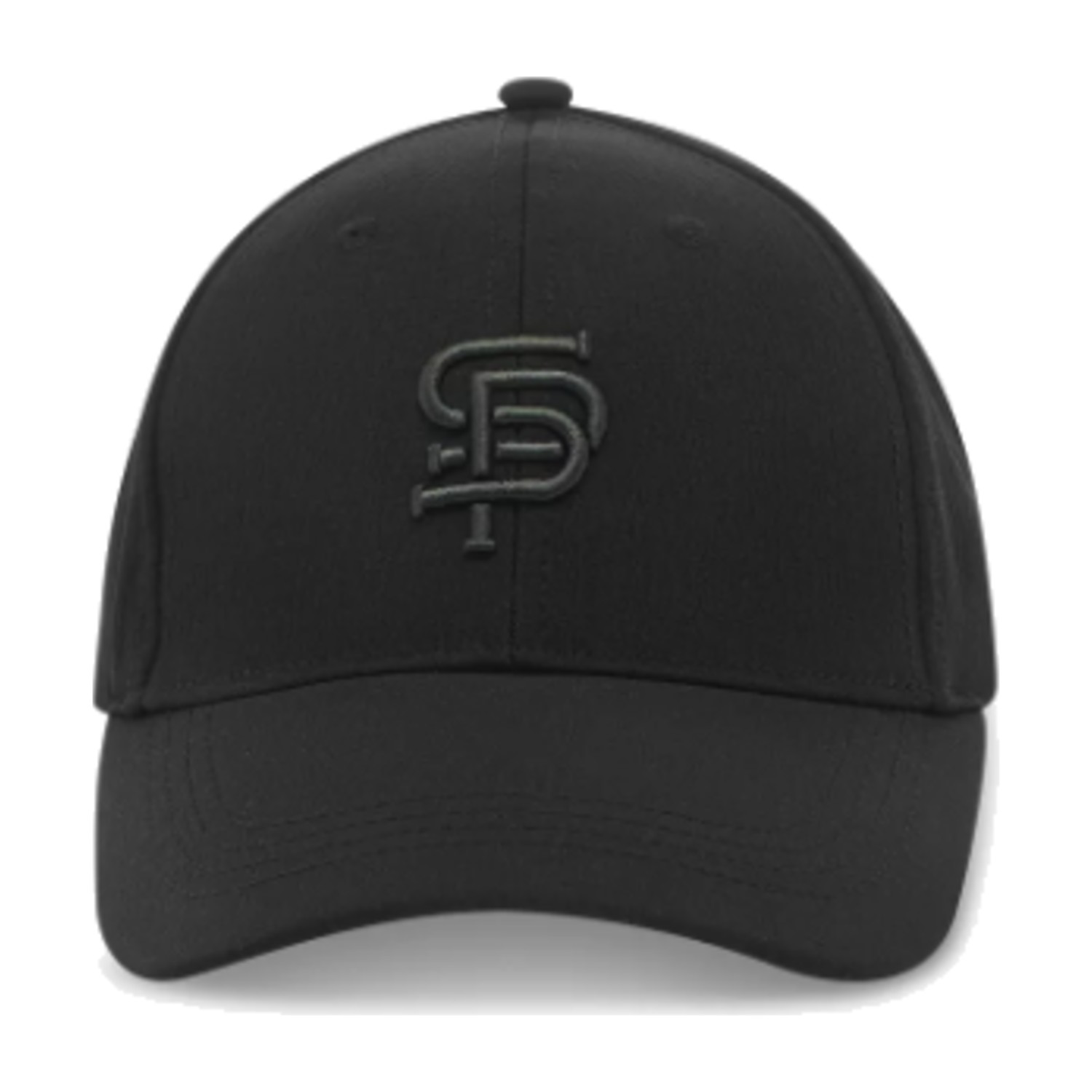 Men Cap with Embroidered Design (Free Size) - Black