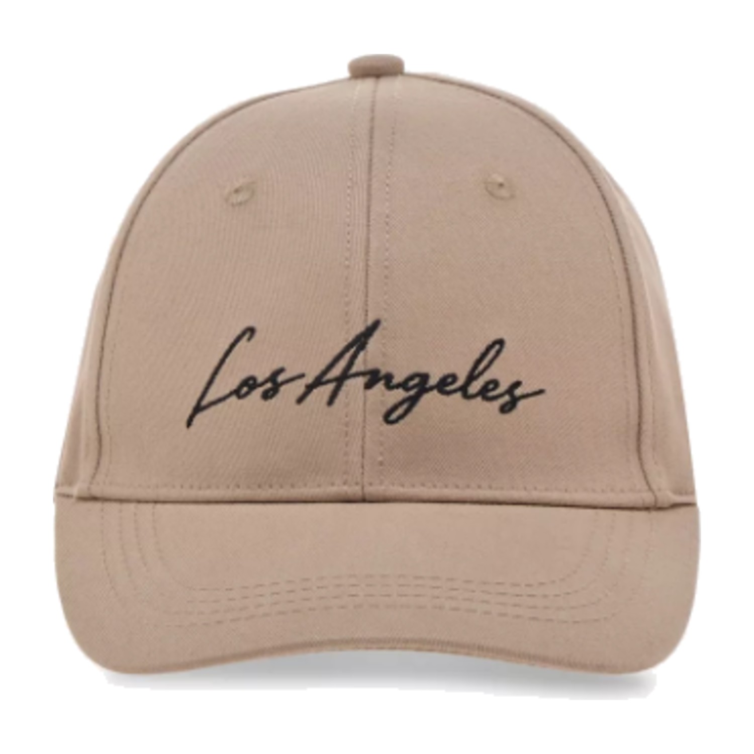 Men Cap with Los Angeles Embroidery Design (Free Size) - Beige