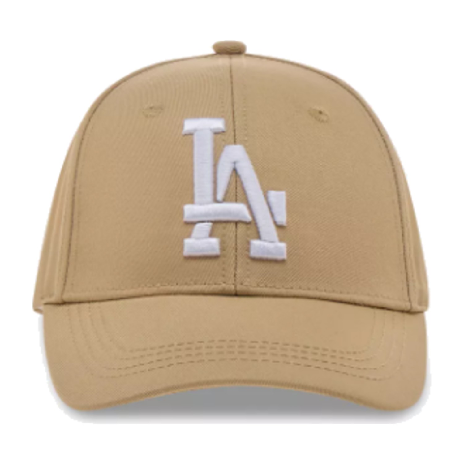 Men Cap with Embroidered Design (Free Size) - Beige
