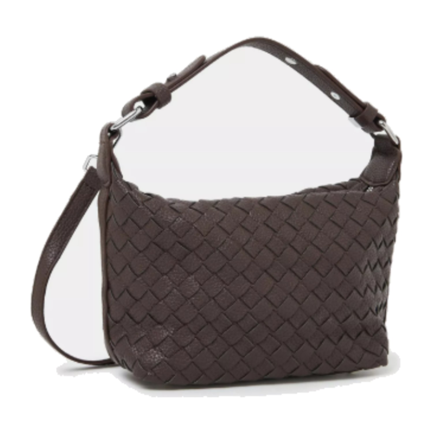 Styli Brown Woven Crossbody Bag - Brown