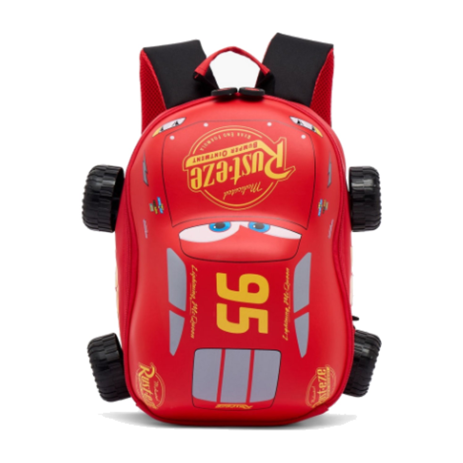 Disney Cars Print Backpack for Boys 3-5 Years with Padded Straps - 14 inches