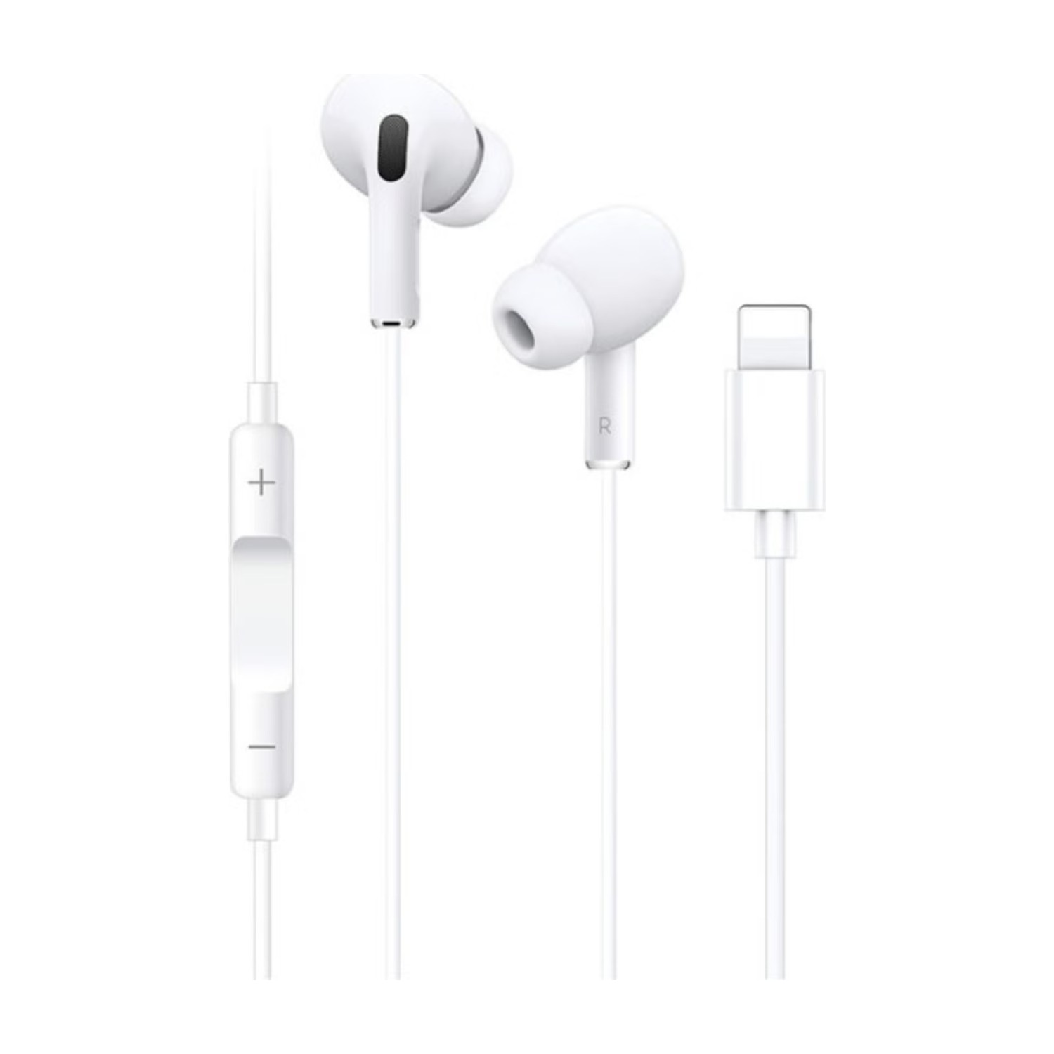 YESIDO YH36 Lightning Wired Earphones with Mic, HiFi Stereo Sound, 10mm Drivers, Remote Control In-Ear Headphones – White