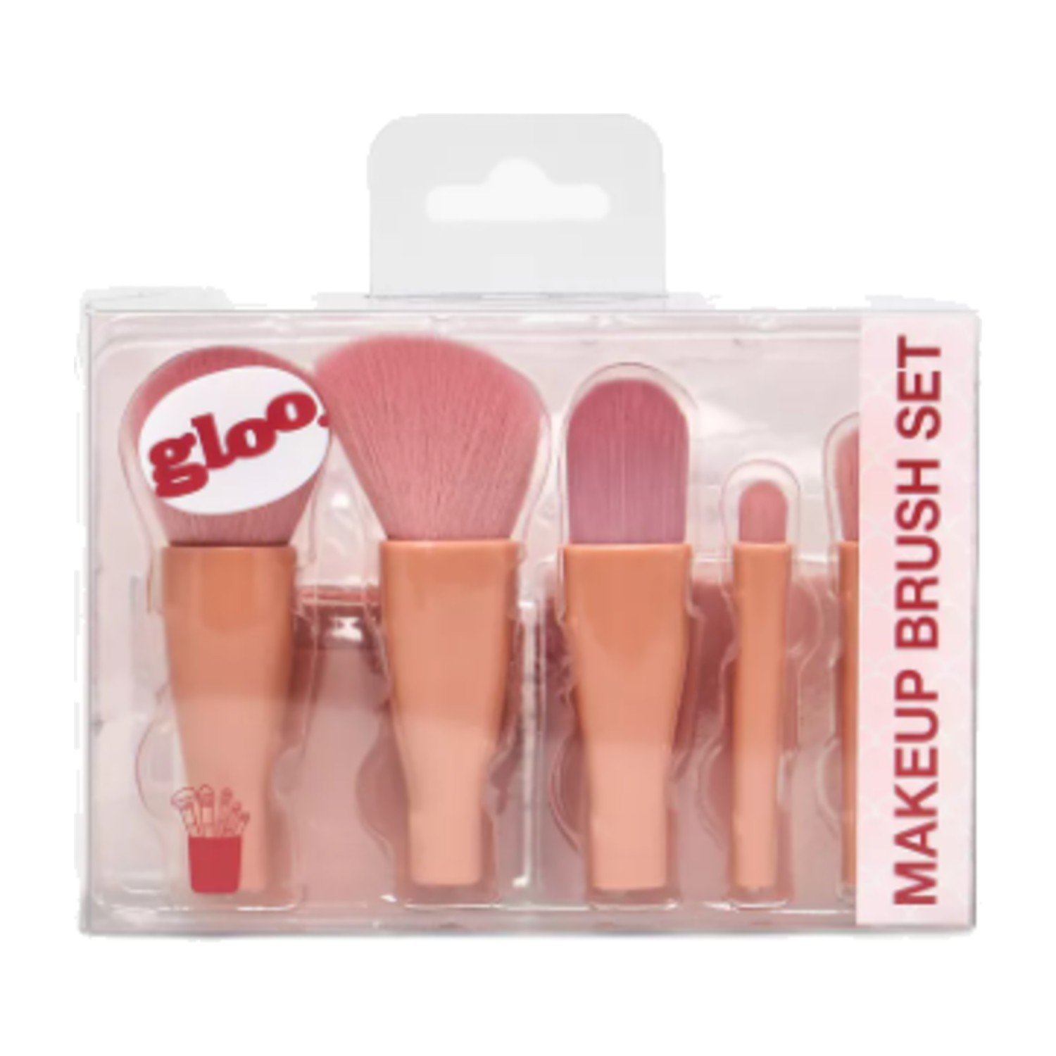Set of 5 - GLOO Makeup Brush with Holder