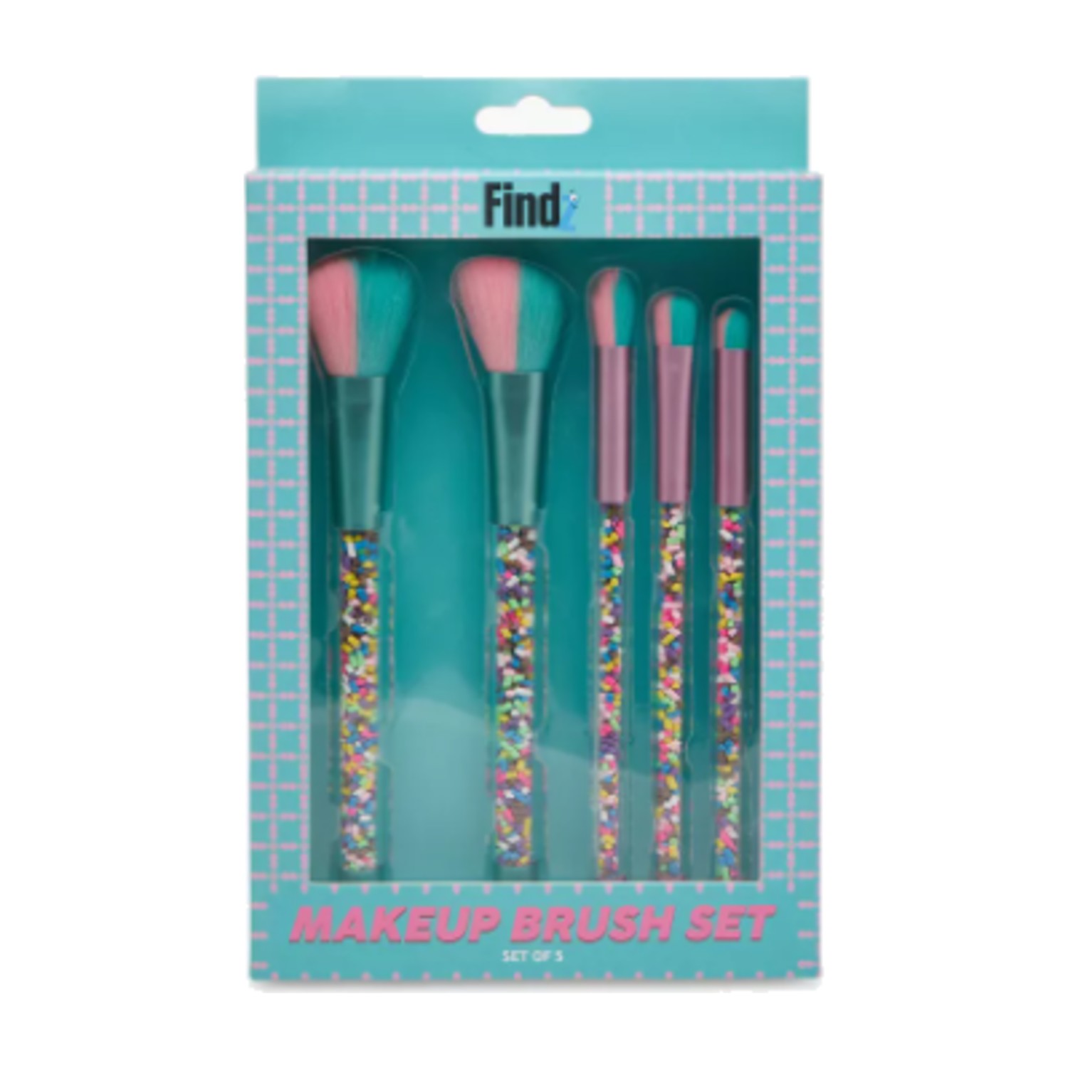 Findz 5-Piece Makeup Brush Set - Multicolor