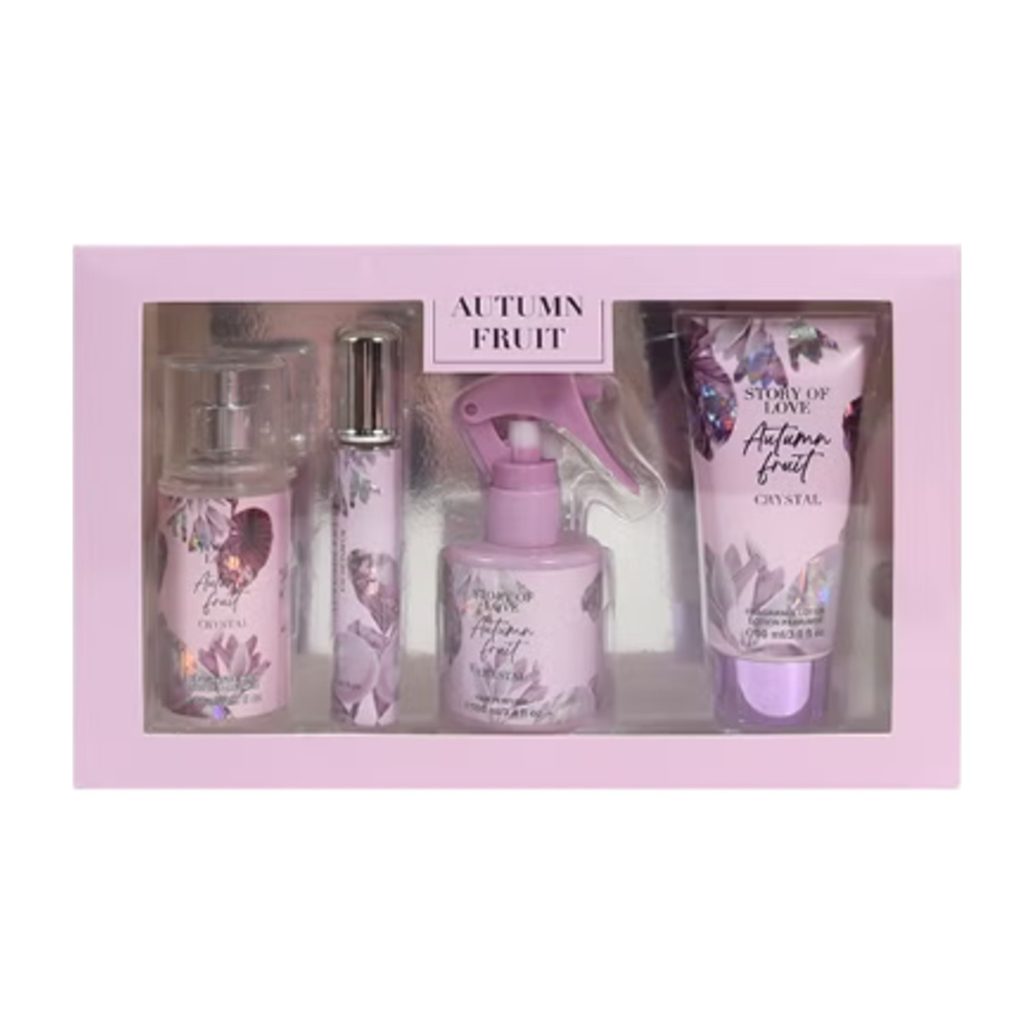 Mark Him Women's Ultimate Fragrance Ritual Gift Set, Body Mist 88ml, Perfume 20ml, Hair Fragrance 100ml, Body Lotion 90ml, Luxurious Scented Self-Care Gift for Her, Autumn Fruit