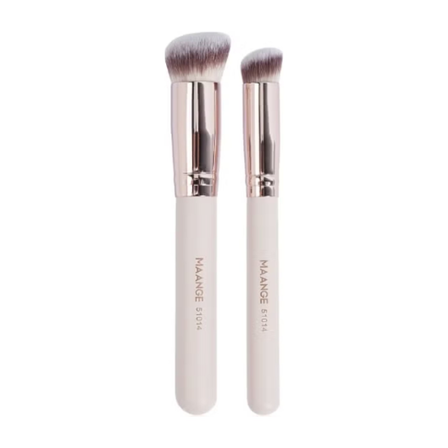 Maange Makeup Brushes 2 Pcs Makeup Brush Set for Foundation Concealer Brush, Premium Quality Make up Brushes - Grey