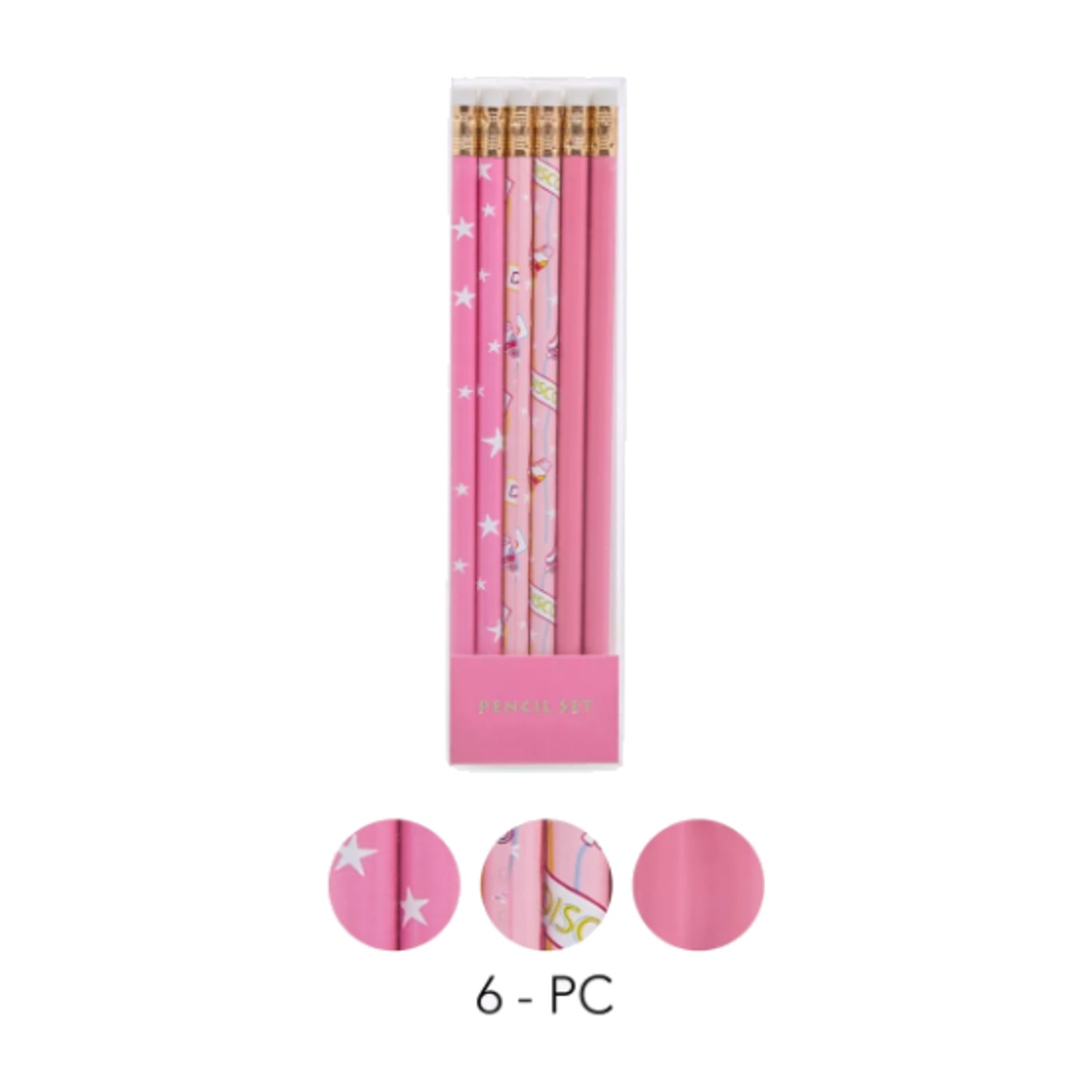 Lifestyle Assorted Wooden Pencil - Set of 6