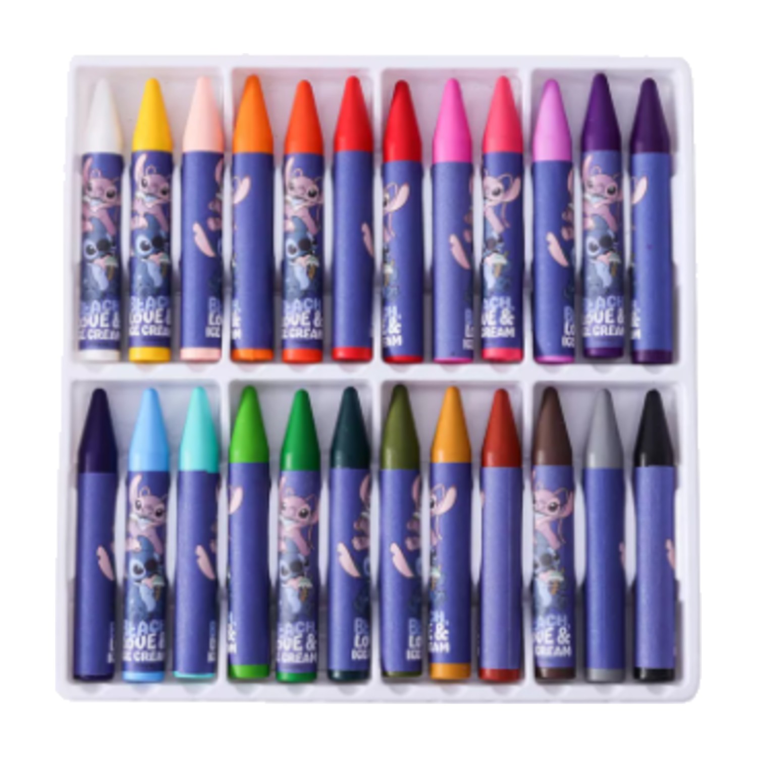 Disney Stitch Print 24-Piece Oil Pastel Crayon Set