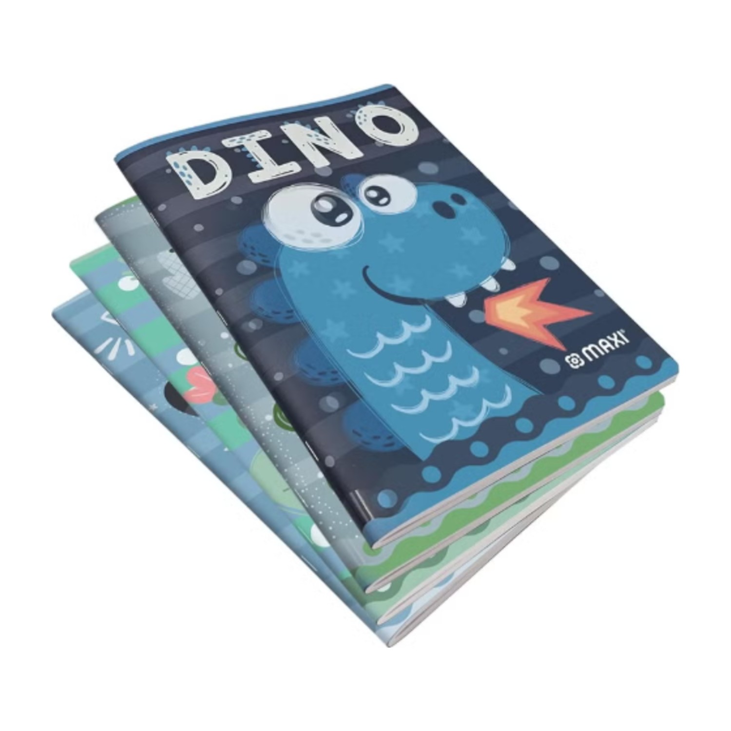 Maxi 4-Piece A4 Size Single Line Notebook 60 Sheets Per Book