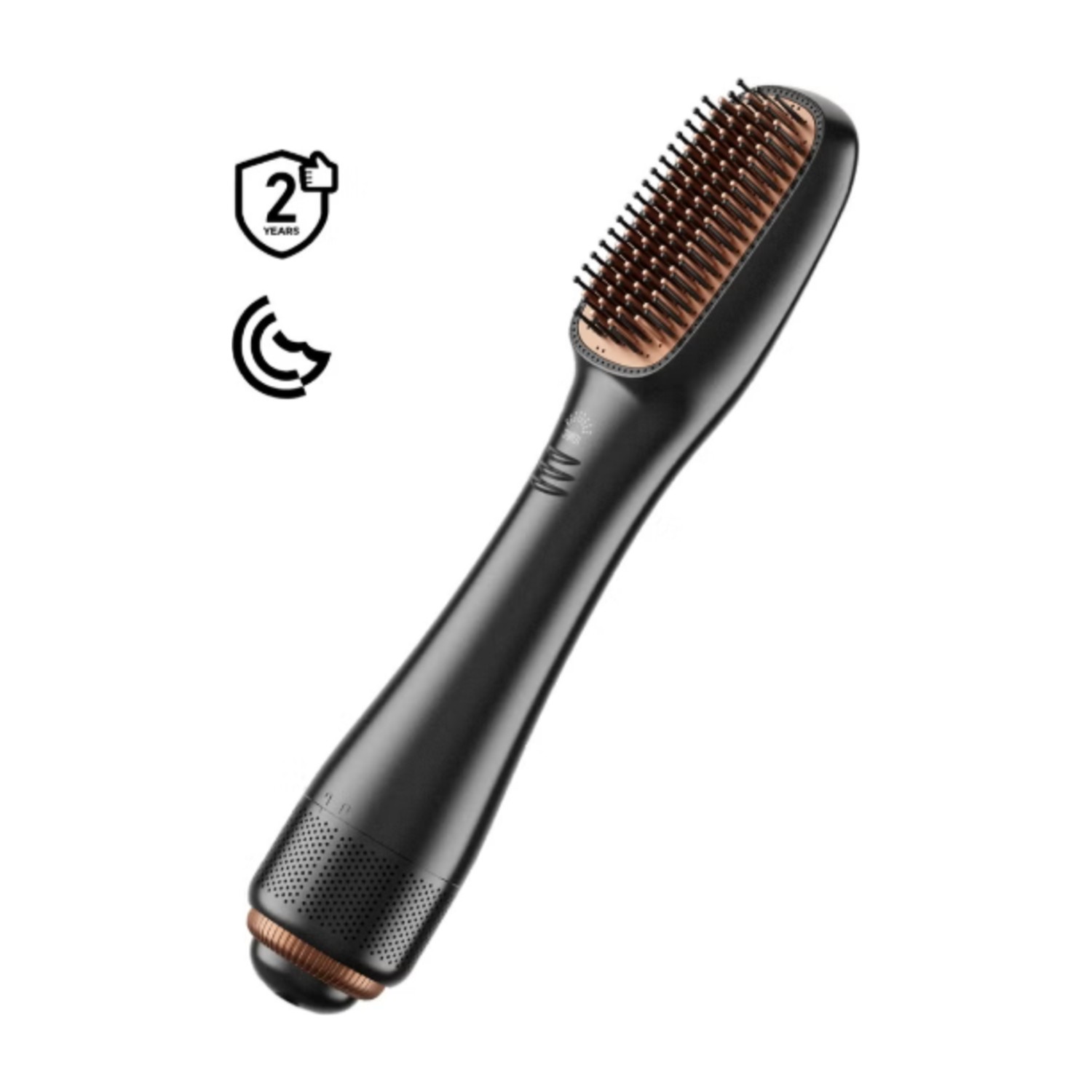 Doscher 1200 Watt Hair Dryer Brush Ceramic Dryer And Styler 2 In 1 Professional Black/Beige