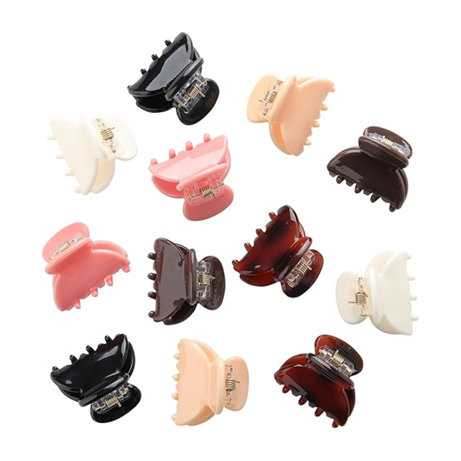 LEVAO 12PCS Small Claw Jaw Clips for Thin Hair Styling Accessories Classic Clamp for Women Girls