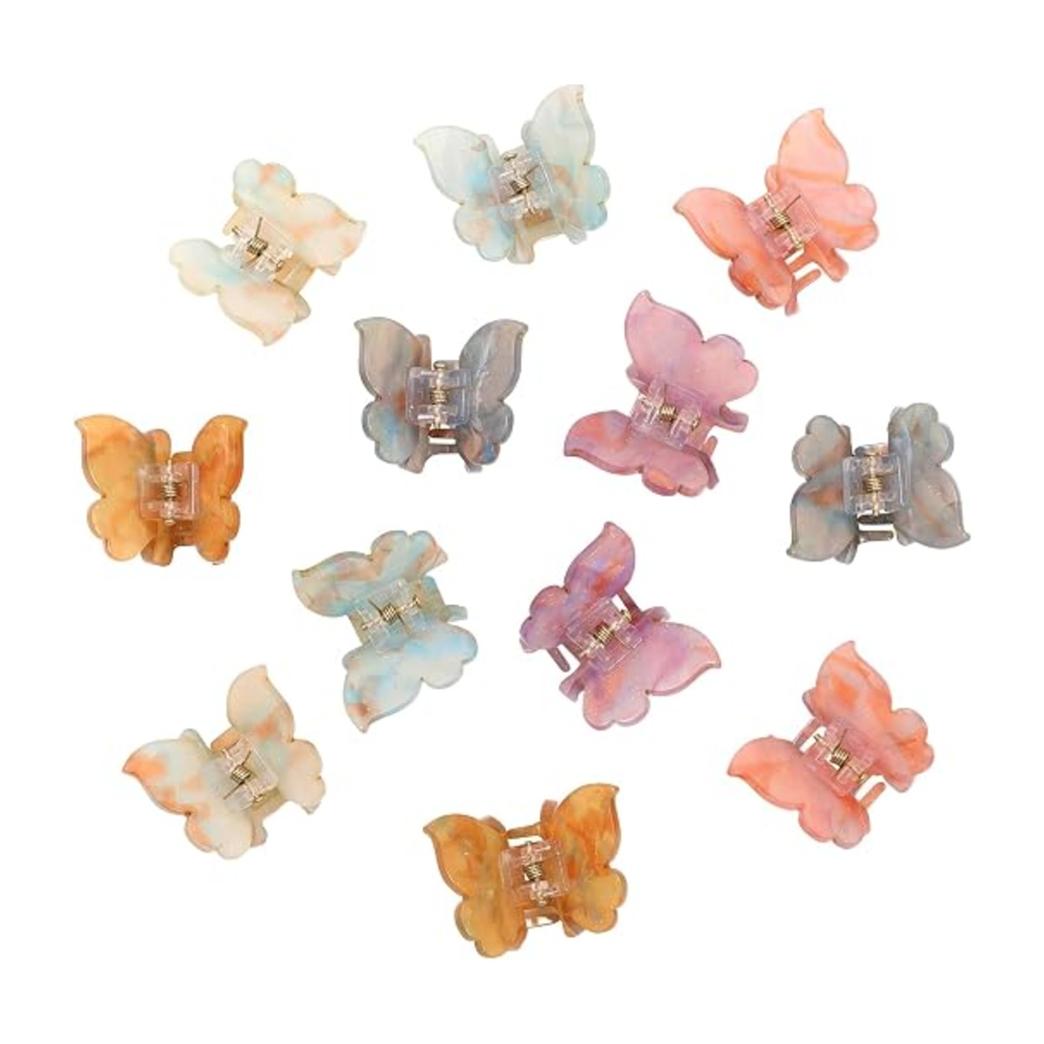 LEVAO 12PCS Small Claw Jaw Clips for Thin Hair Styling Accessories Classic Clamp for Women Girls