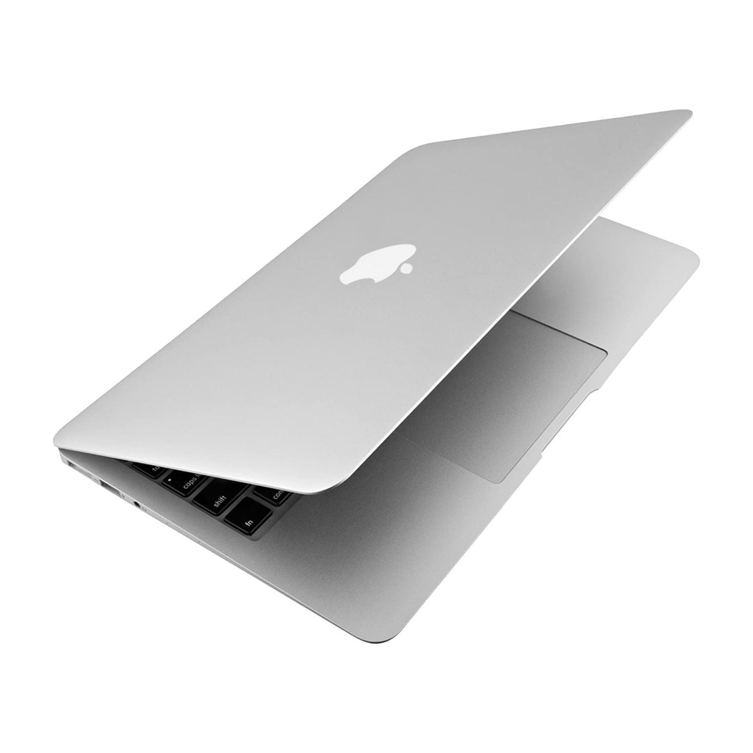جهاز Apple MacBook Air A1466 (موديل 2017) مُجدَّد - شاشة 13.3 بوصة Full HD، معالج Core i5 (الجيل الخامس)، ذاكرة RAM سعة 8 جيجابايت، قرص تخزين SSD سعة 128 جيجابايت، لون فضي.