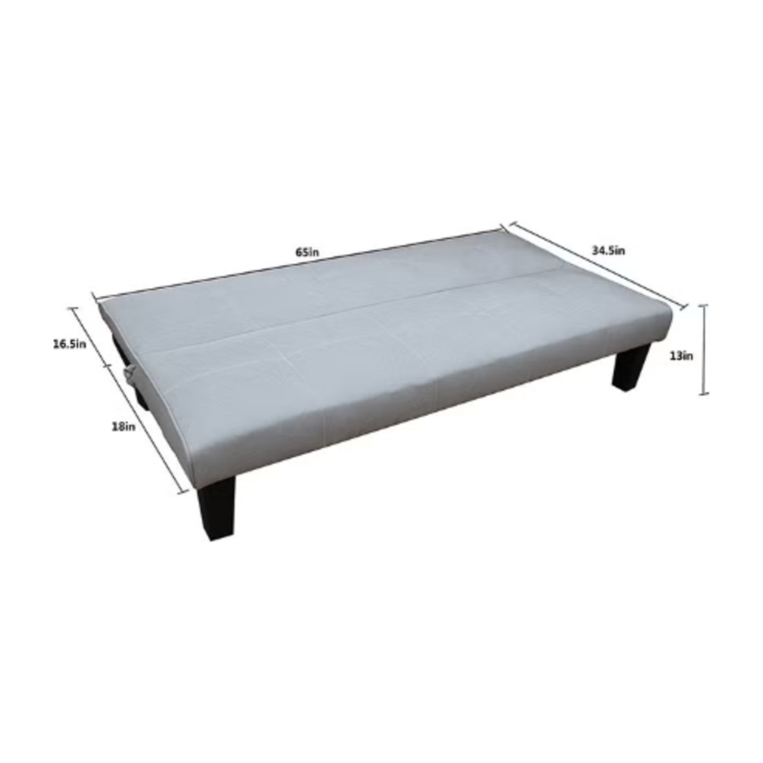 Danube Home Alonzo Fabric Sleeping Sofabed Convertible Sofa Cum Bed Light Grey 166x76x71/33cm
