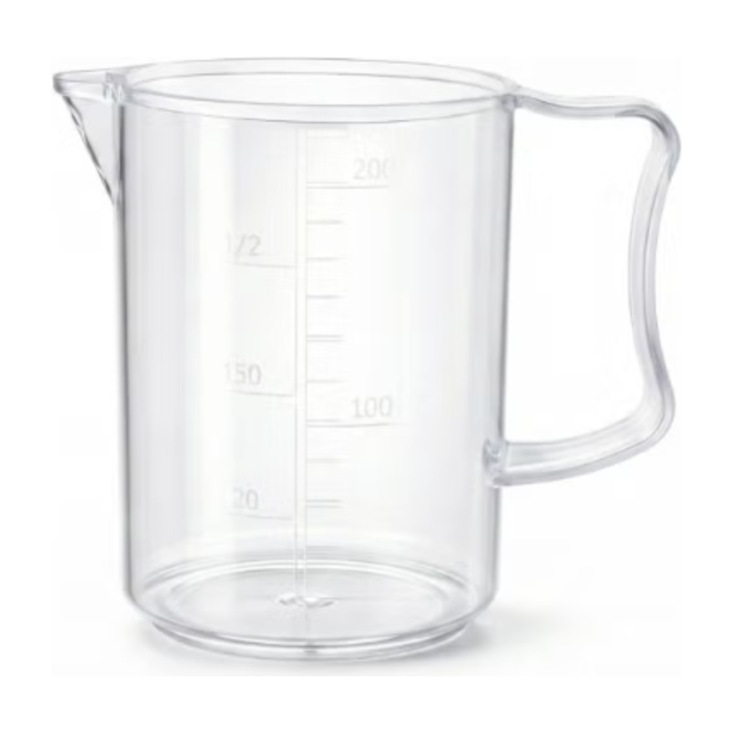 Beram 0.25L Polycarbonate Measuring Cup with Handle for Baking - Transparent