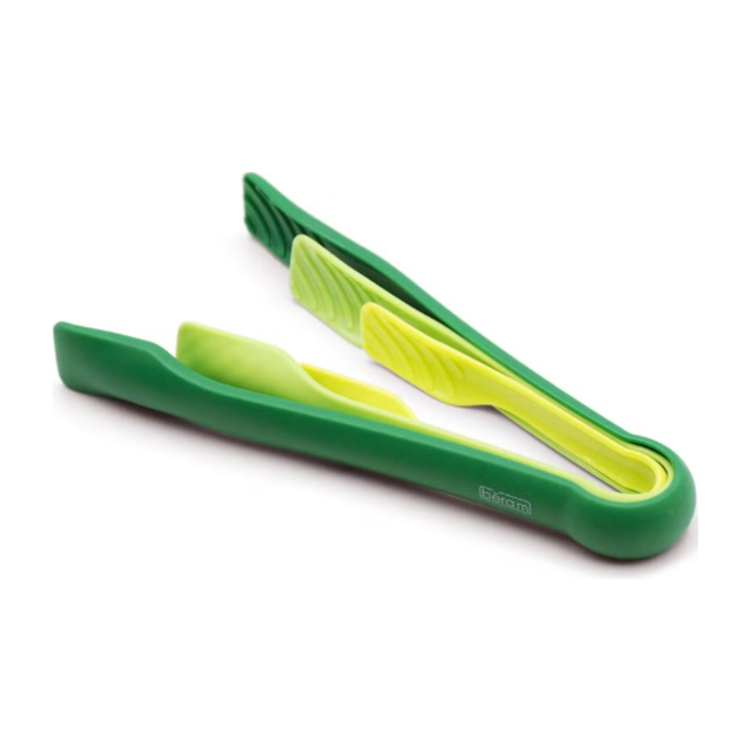 BERAM Plastic Kitchen Tongs Set of 3 Food Serving and BBQ Tongs for Bread Salad Fruit Buffet and Grilling Durable BPA Free Reusable Utility Tongs for Home Party and Daily Use Green