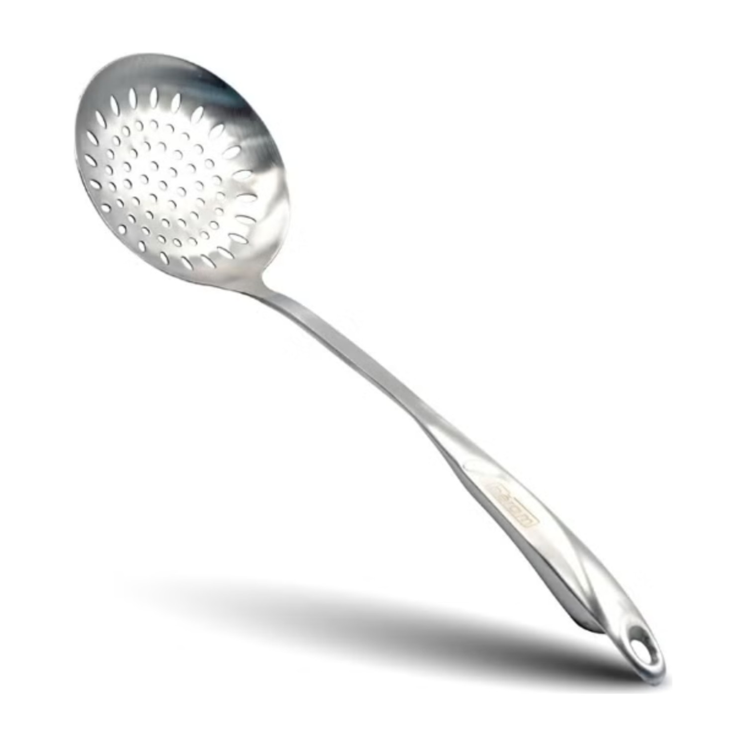 BERAM Cooking S-Shaped Skimmer – 304 Stainless Steel Food Strainer, Spatula and Kitchen Utensil Spoon, 100% Food-Grade, Compact, Lightweight, and Durable Silver Design