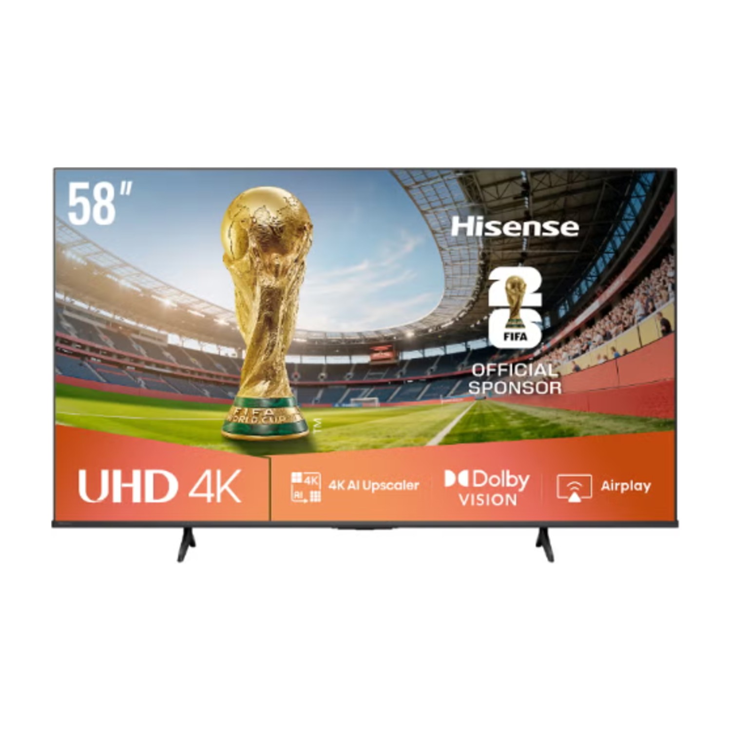 تلفزيون هايسنس الذكي 58 بوصة فائق الدقة 4K E6Q بتقنية دولبي فيجن - أسود