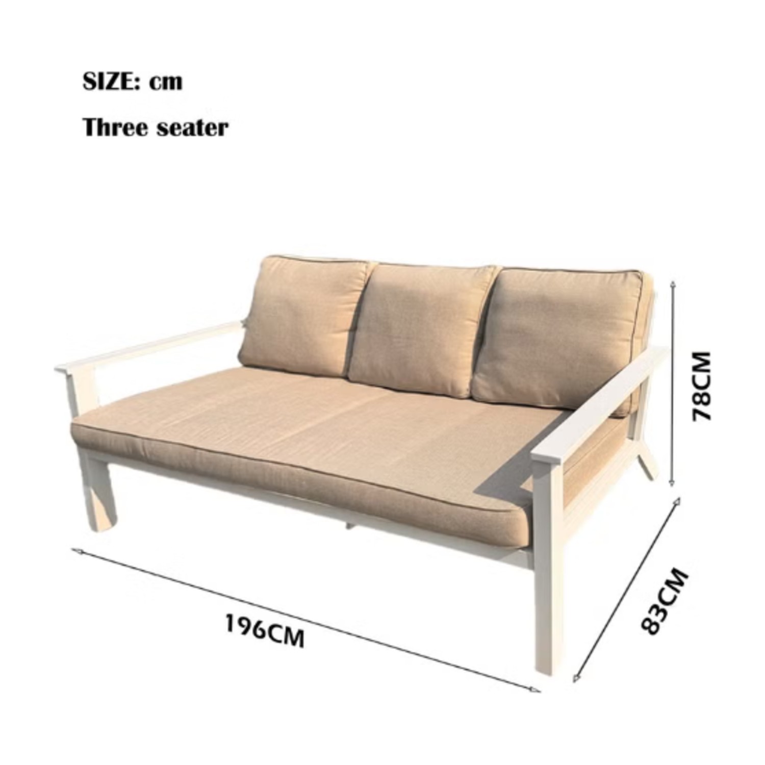 Broyhome 5-Seater Aluminum Outdoor Sofa Set with High Table & Bench,Waterpoof Cushion- Weather-Resistant Patio Furniture for UAE Gardens, Balconies & Terraces