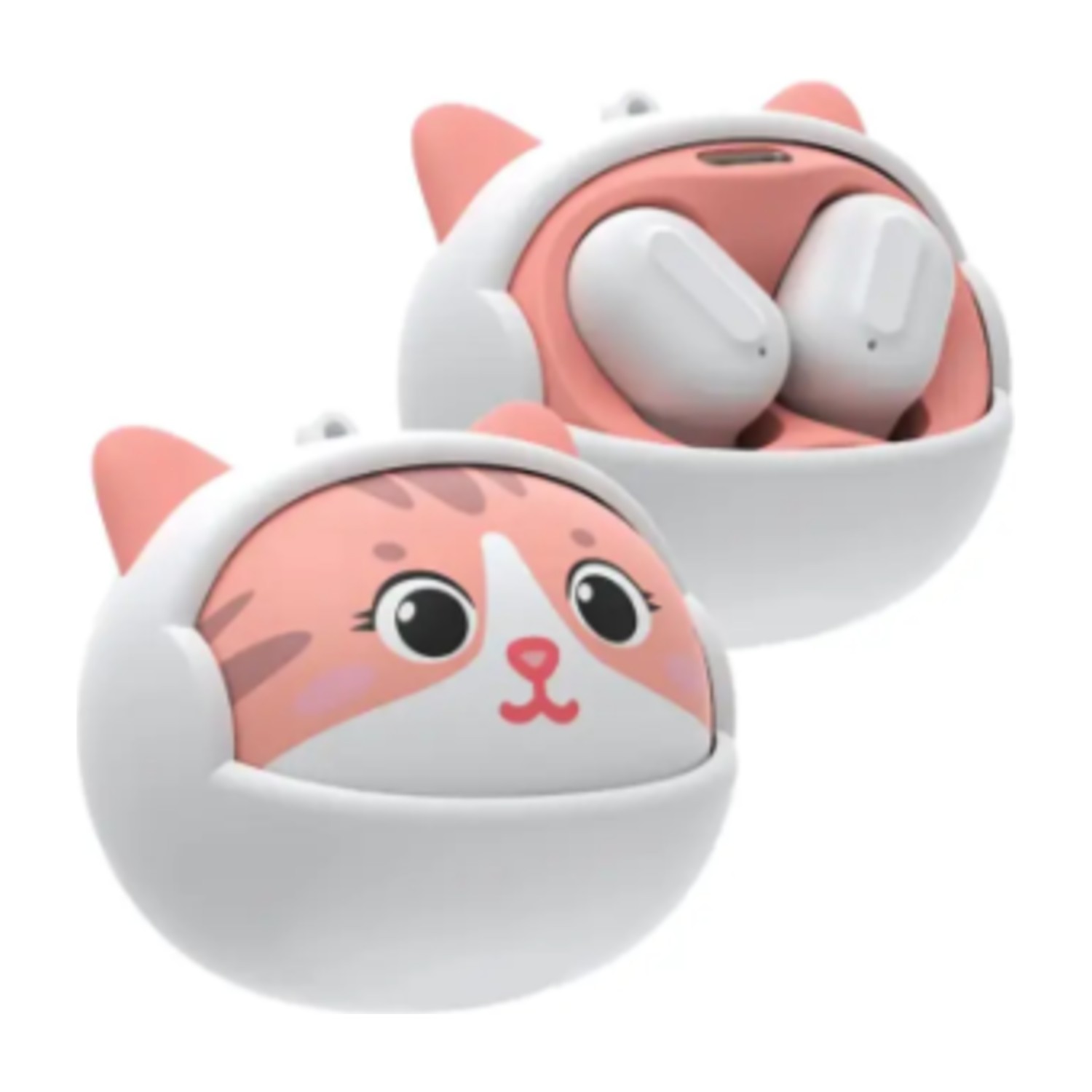 Green Lion Kitty Beats True Wireless Earbuds - White