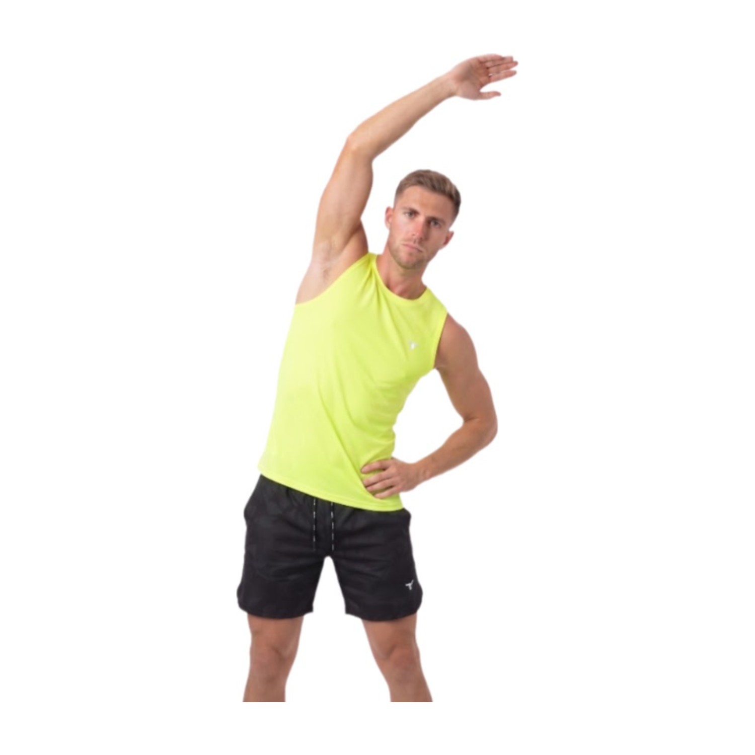LiftRift Sleeveless Mens T-Shirt - Fluorescent green - S