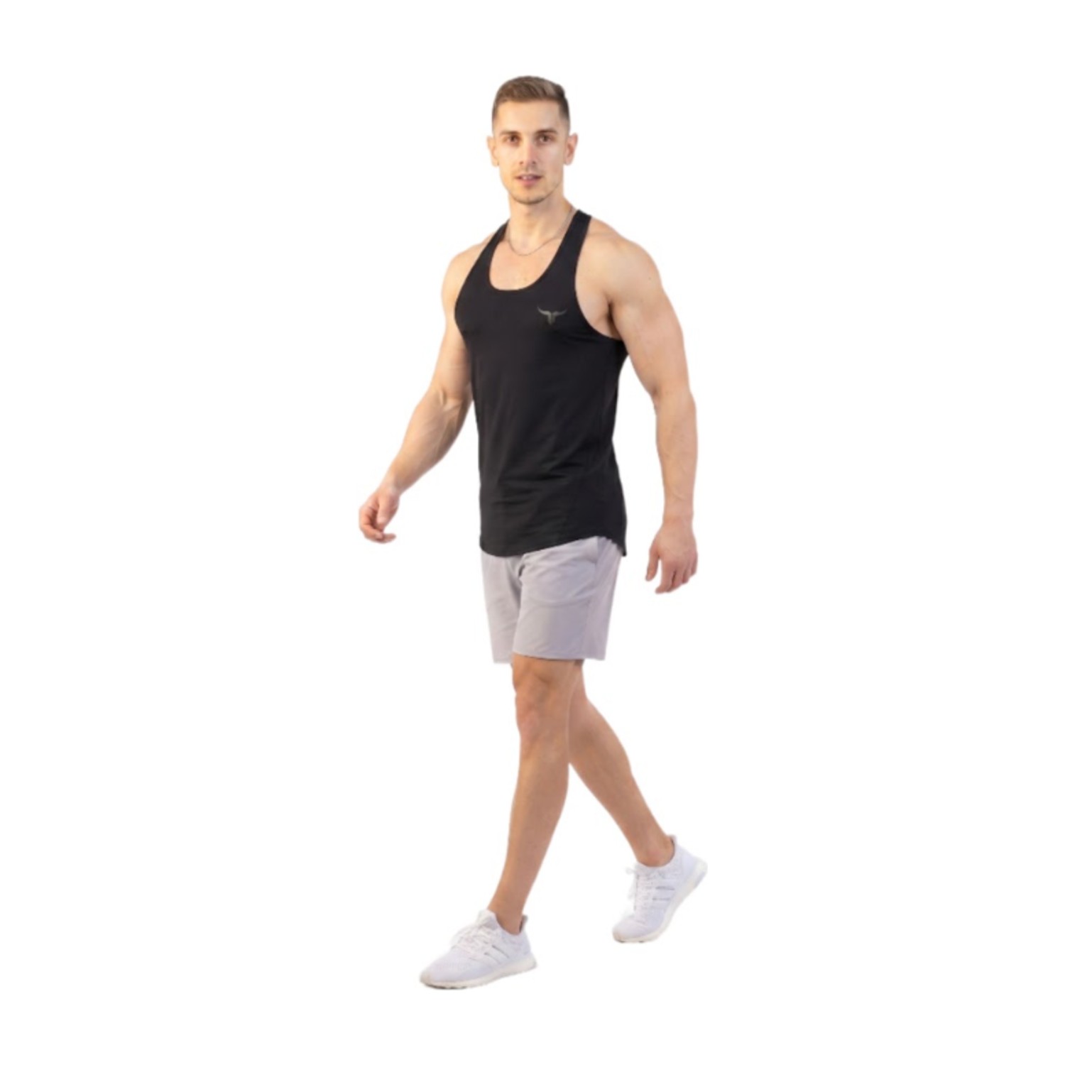MuscleHustle Mens Tank Top - Black - XXL