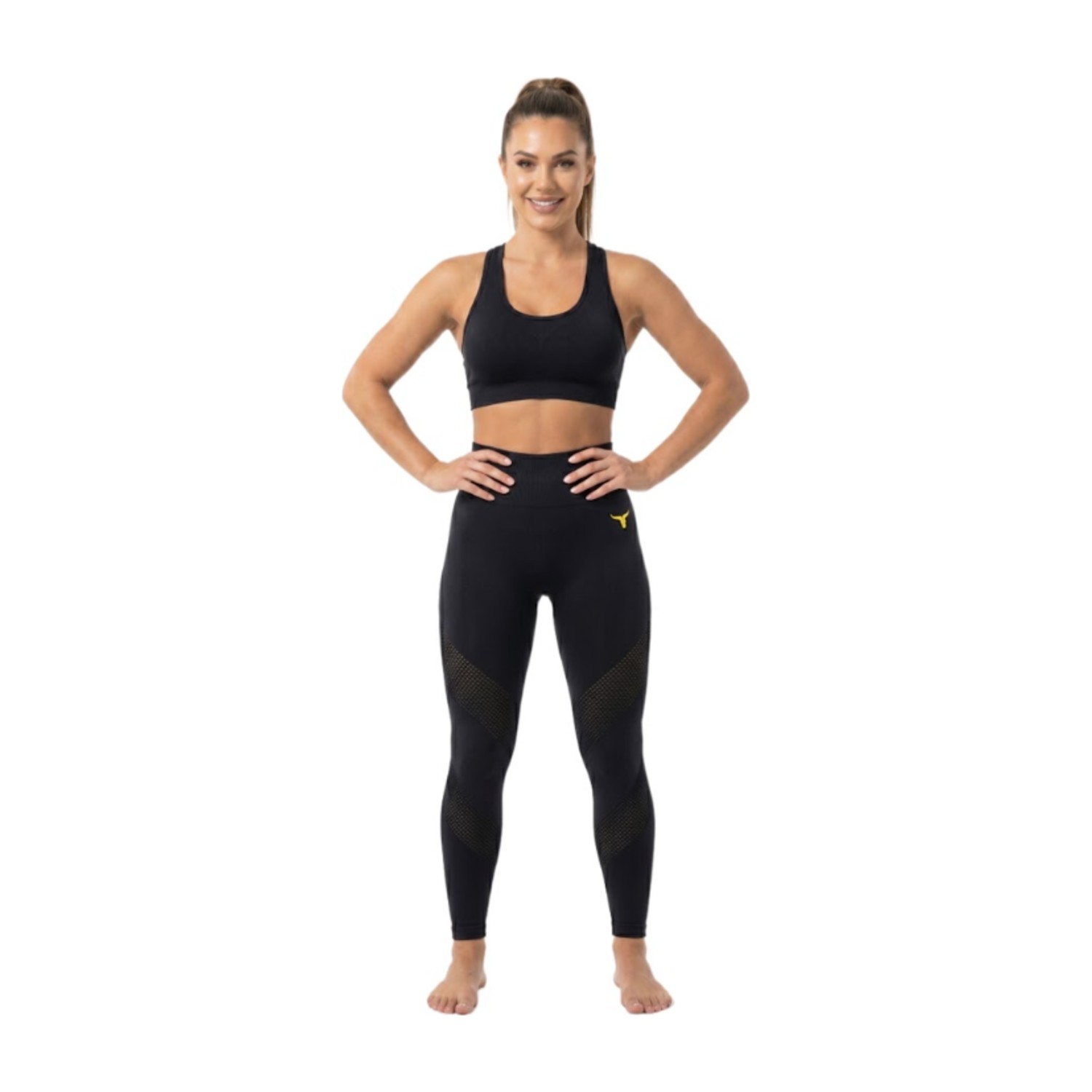 SpinFit High Waist Hollow لغنز - أسود - S