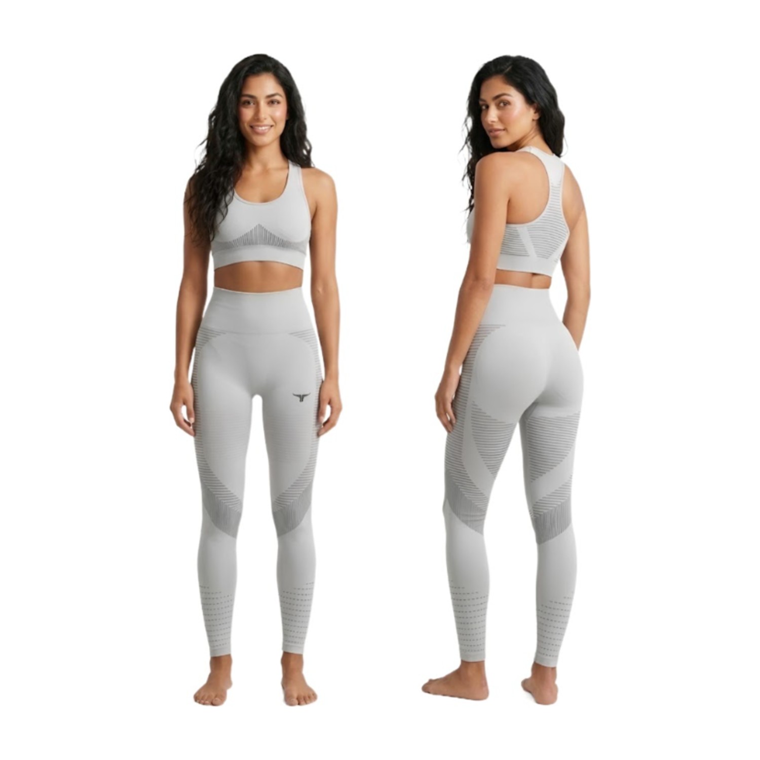SpinFit High Waist Hollow لغنز - رمادي فاتح - S