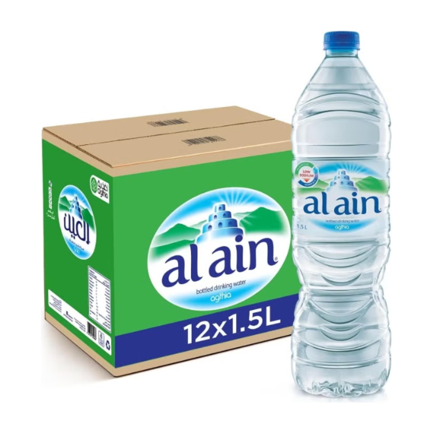 مياه العين المعبأة 12 × 1.5 لتر - معادن متوازنة، ترطيب منعش، طعم ناعم