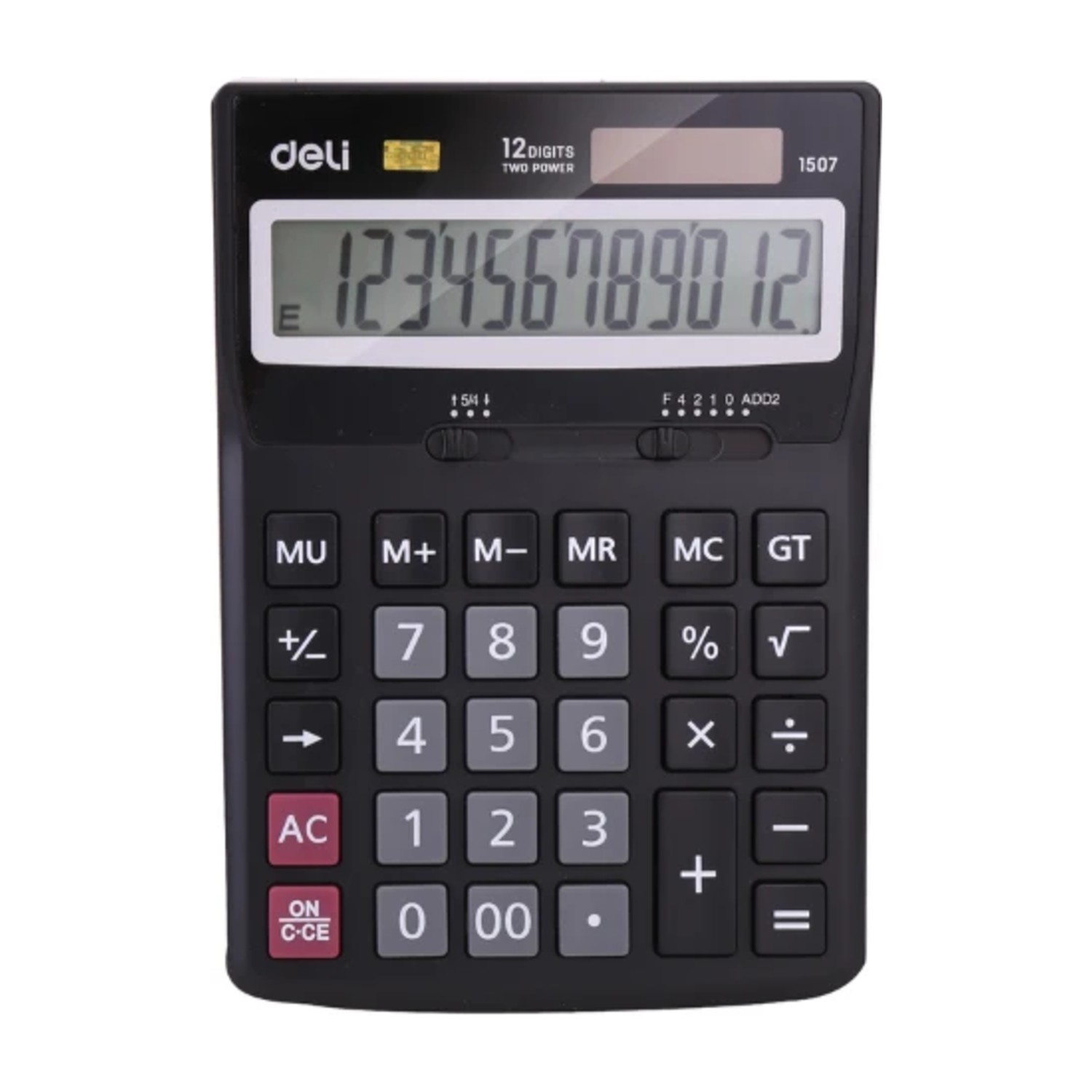 Dual Power Calculator Plastic 12 Digits