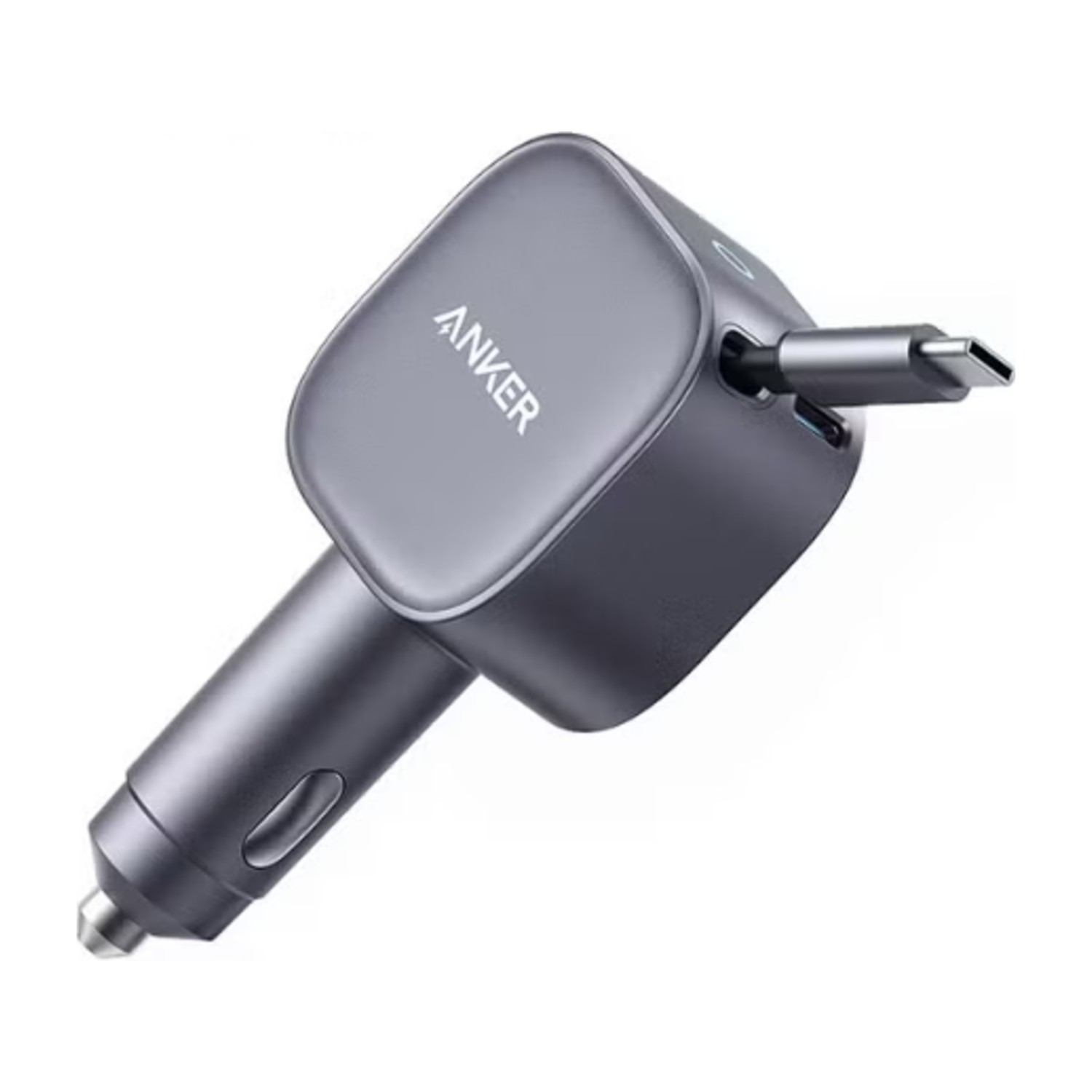 Anker Nano Car Charger (75W, USB-C Port, Built-In Retractable USB-C Cable)
