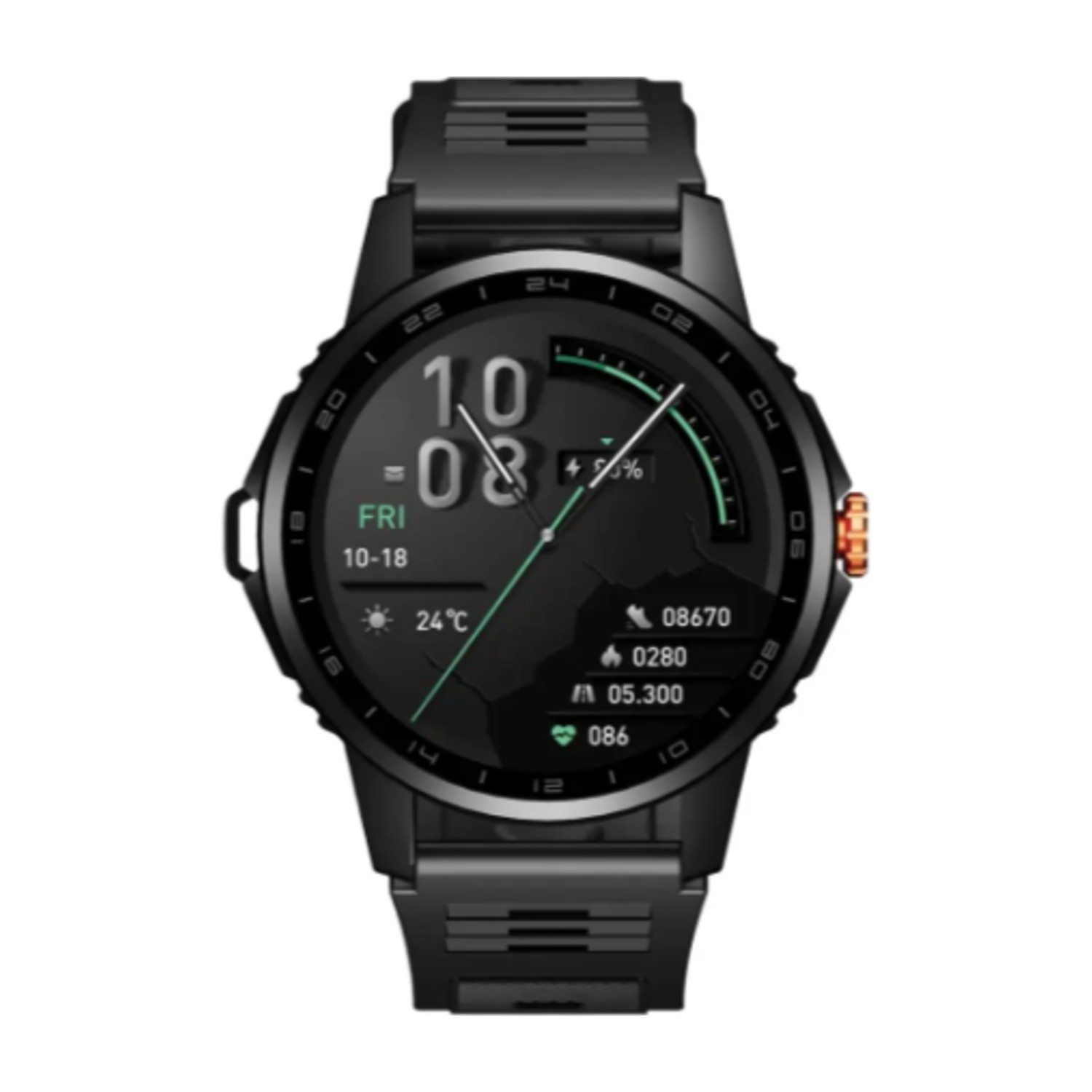 Green Lion Force Smart Watch - Black