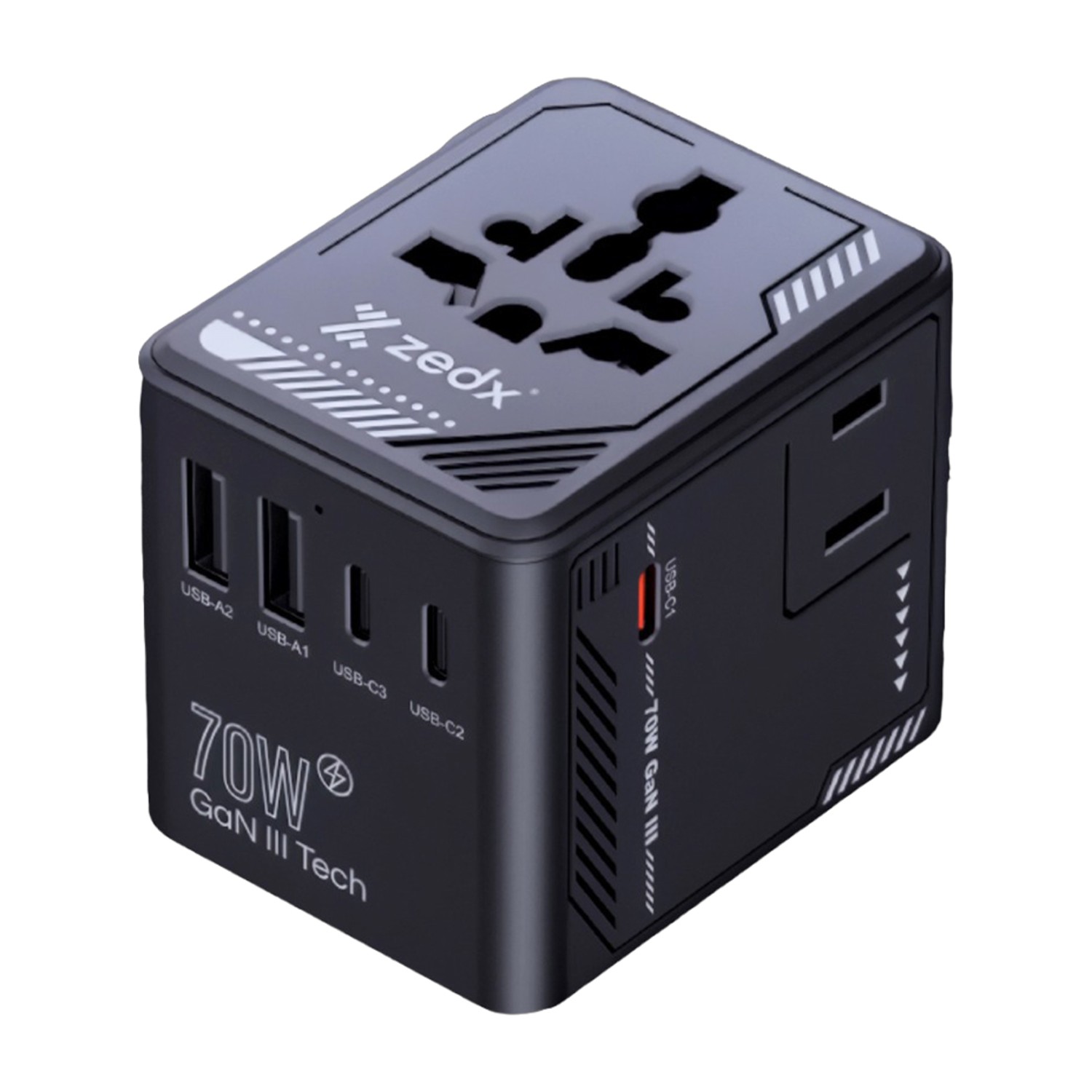 محول السفر العالمي العالمي Zedx 70W