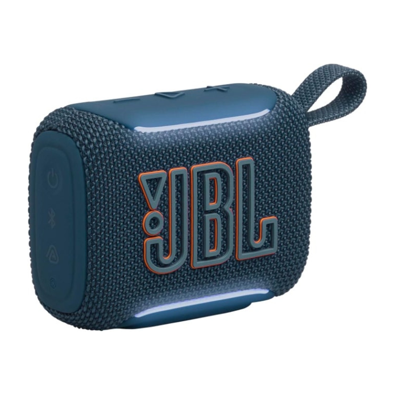 سماعة بلوتوث محمولة من JBL Go 5 مع إضاءة للحواف المحيطة، مقاومة للماء والغبار IP68، وقت تشغيل 10H، اقتران ستيريو AirTouch، Auracast™، صوت USB - C بدون فقد – مضغوط ومقاوم للسقوط، أزرق