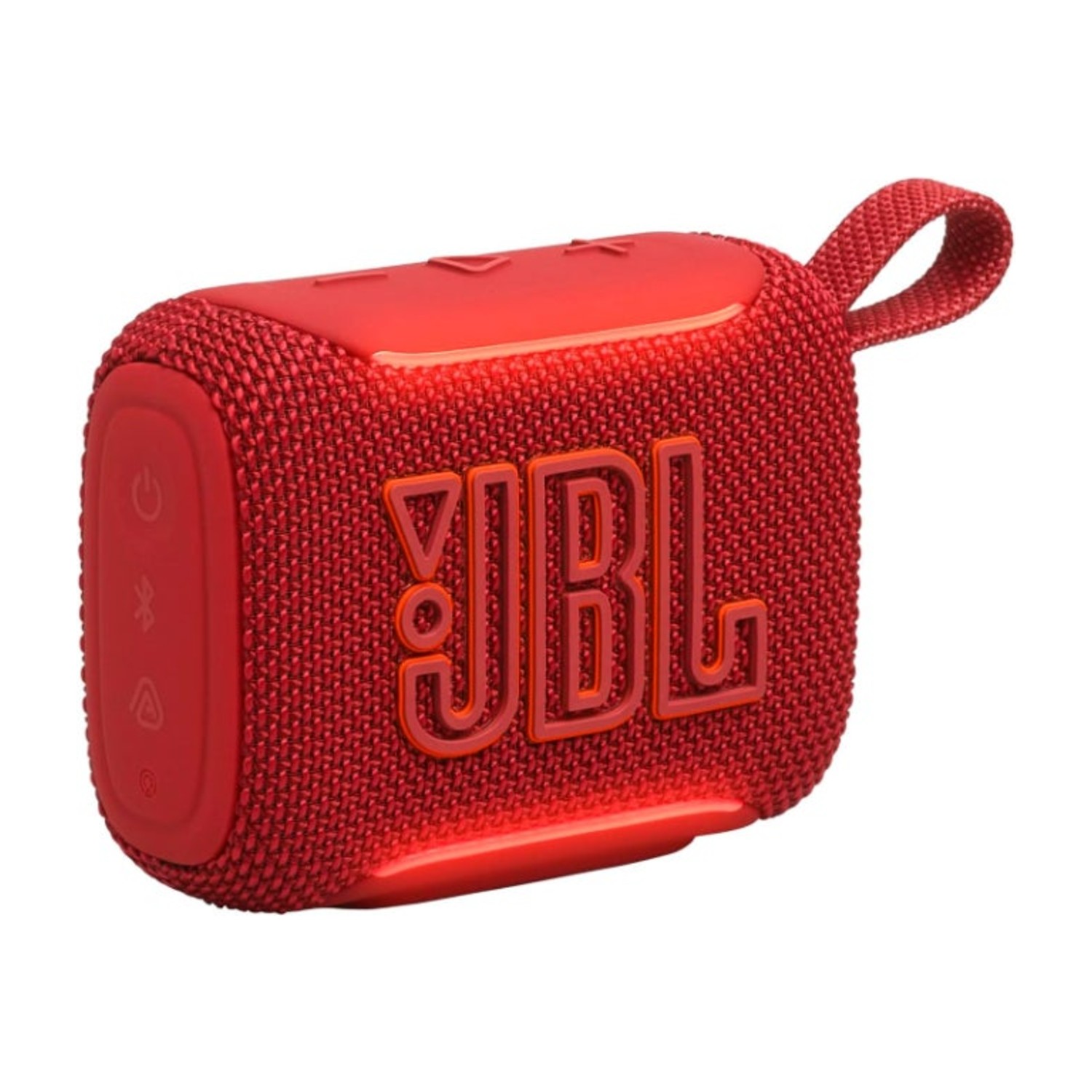 سماعة بلوتوث محمولة من JBL Go 5 مع إضاءة للحواف المحيطة، مقاومة للماء والغبار IP68، وقت تشغيل 10H، اقتران ستيريو AirTouch، Auracast™، صوت USB - C بدون فقد – مضغوط ومقاوم للسقوط، أحمر