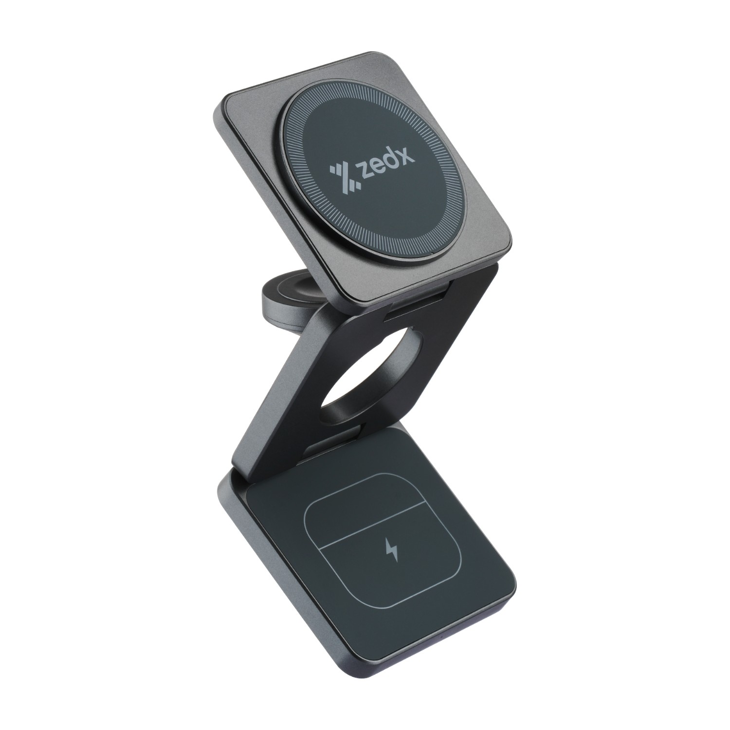 حامل شاحن Zedx 3 في 1 لاسلكي قابل للطي - ZX -026